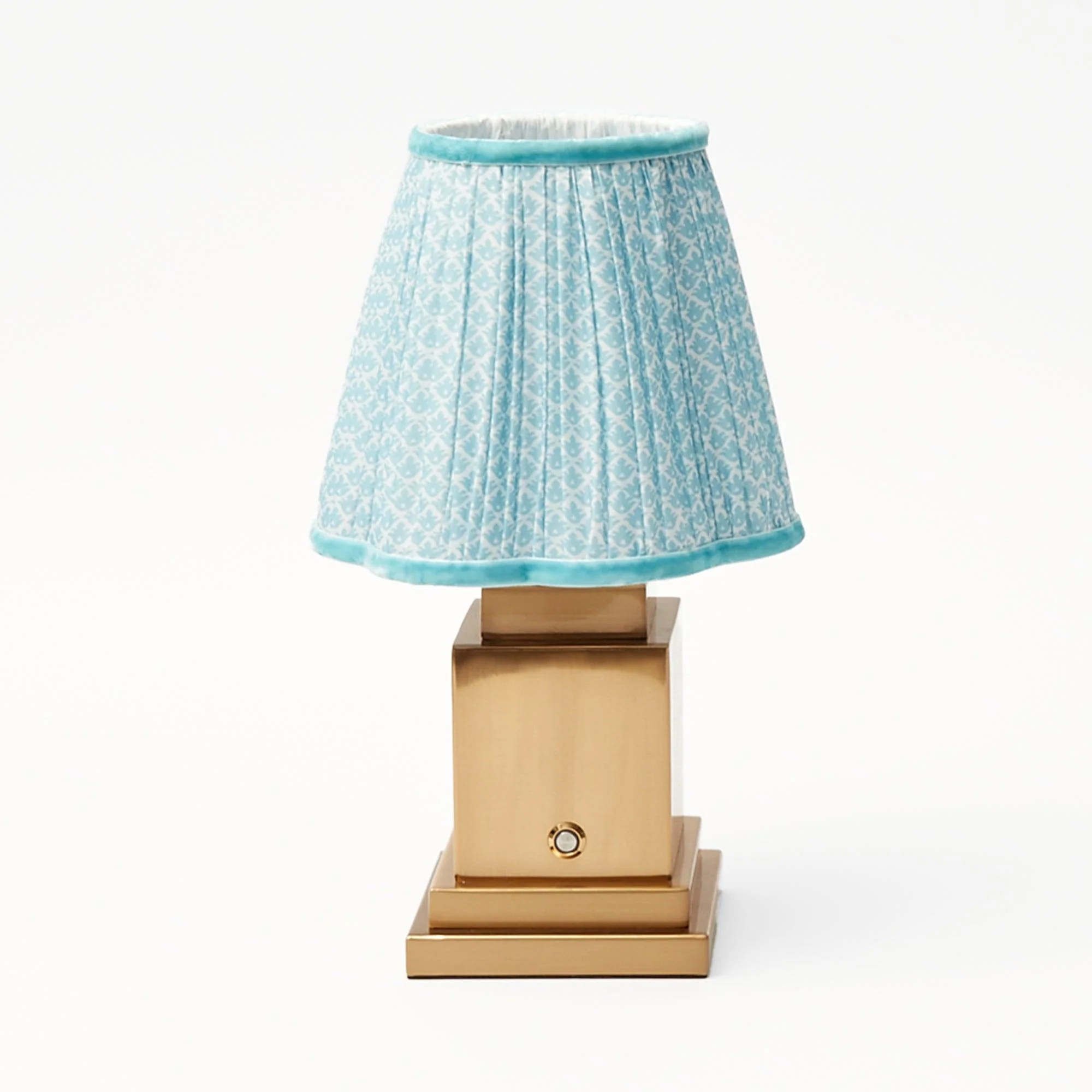 Soft Blue Lotus Lampshade (18cm) - Image 6