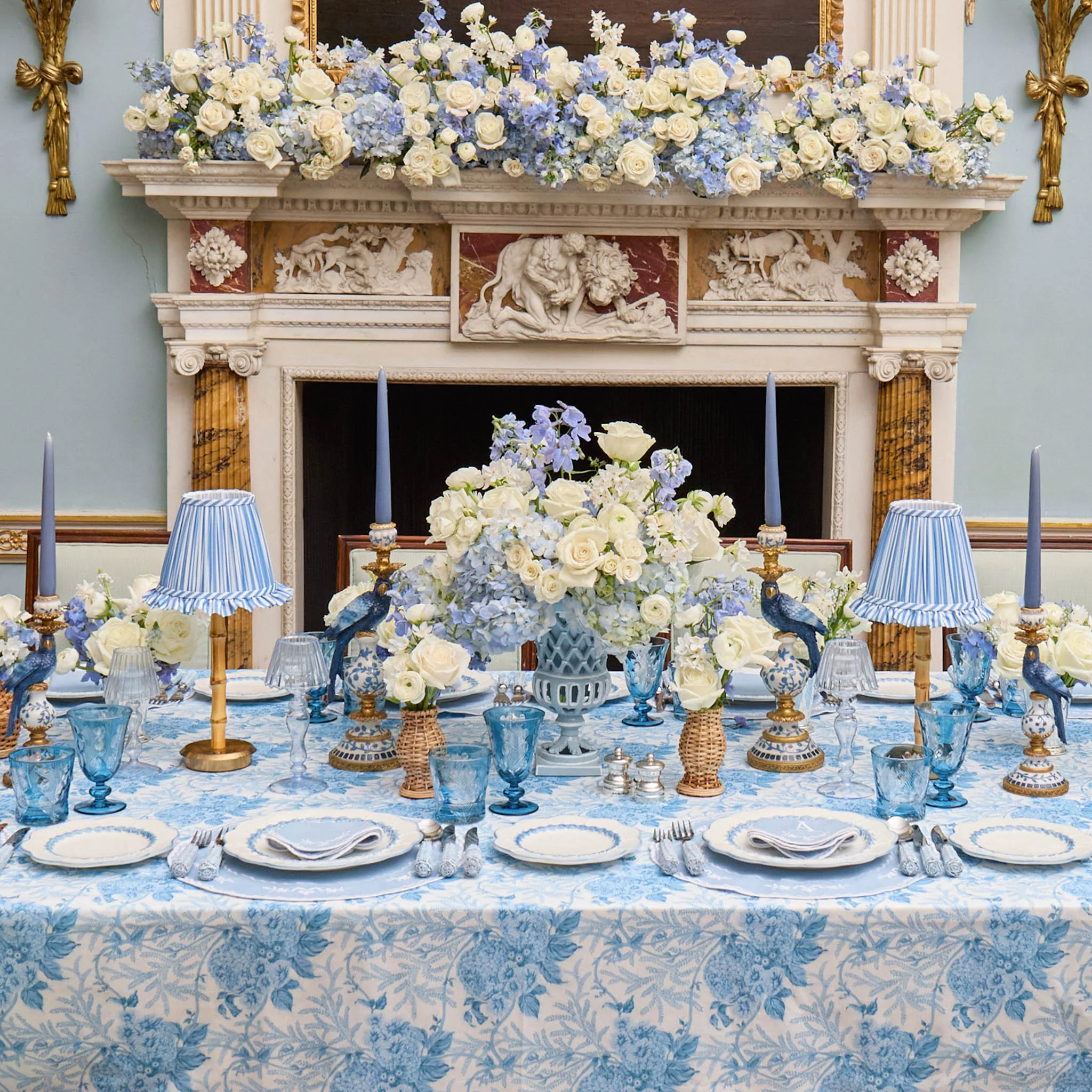 Dusty Blue Candles (Set of 8) - Image 4