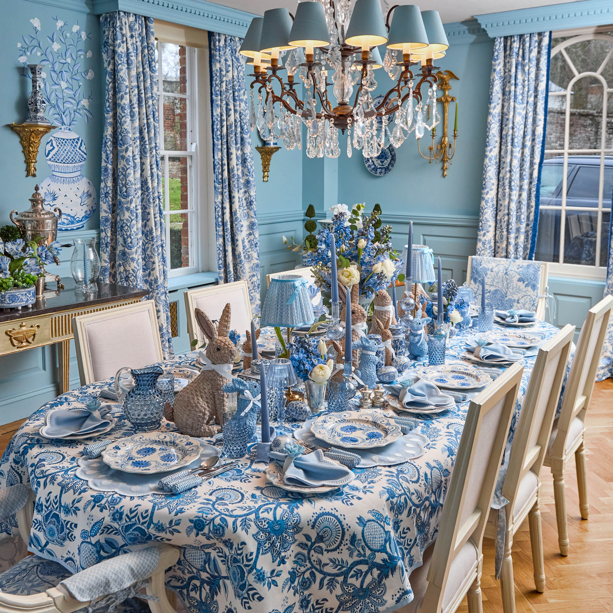 Blue Ikat Lampshade (18cm) - Image 7