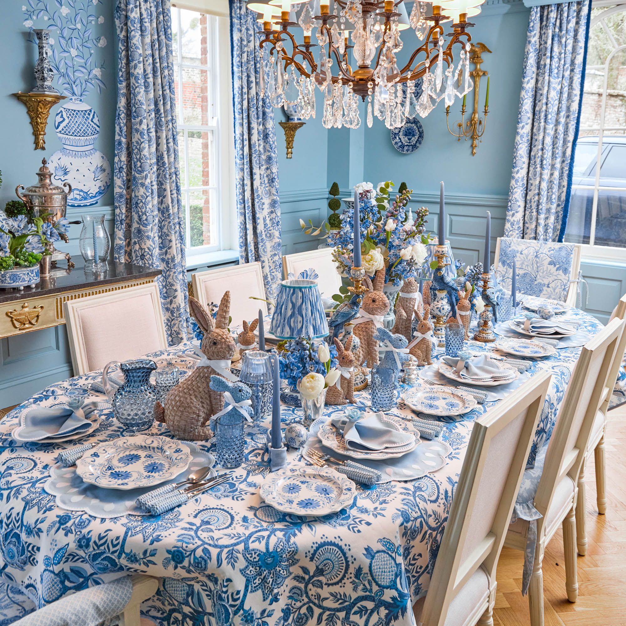 Blue Ikat Lampshade (18cm) - Image 8