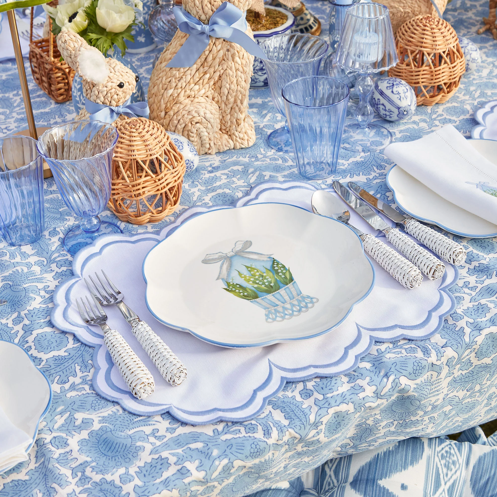 Blue Fluted Glassware (Set of 8) - Image 6