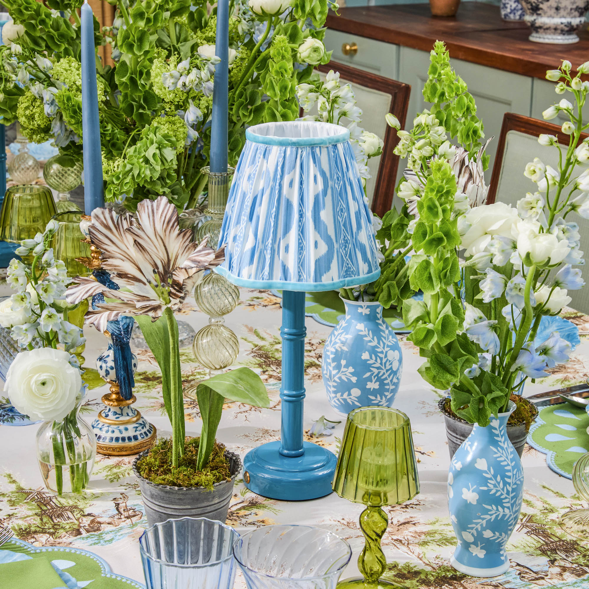 Blue Ikat Lampshade (18cm) - Image 12