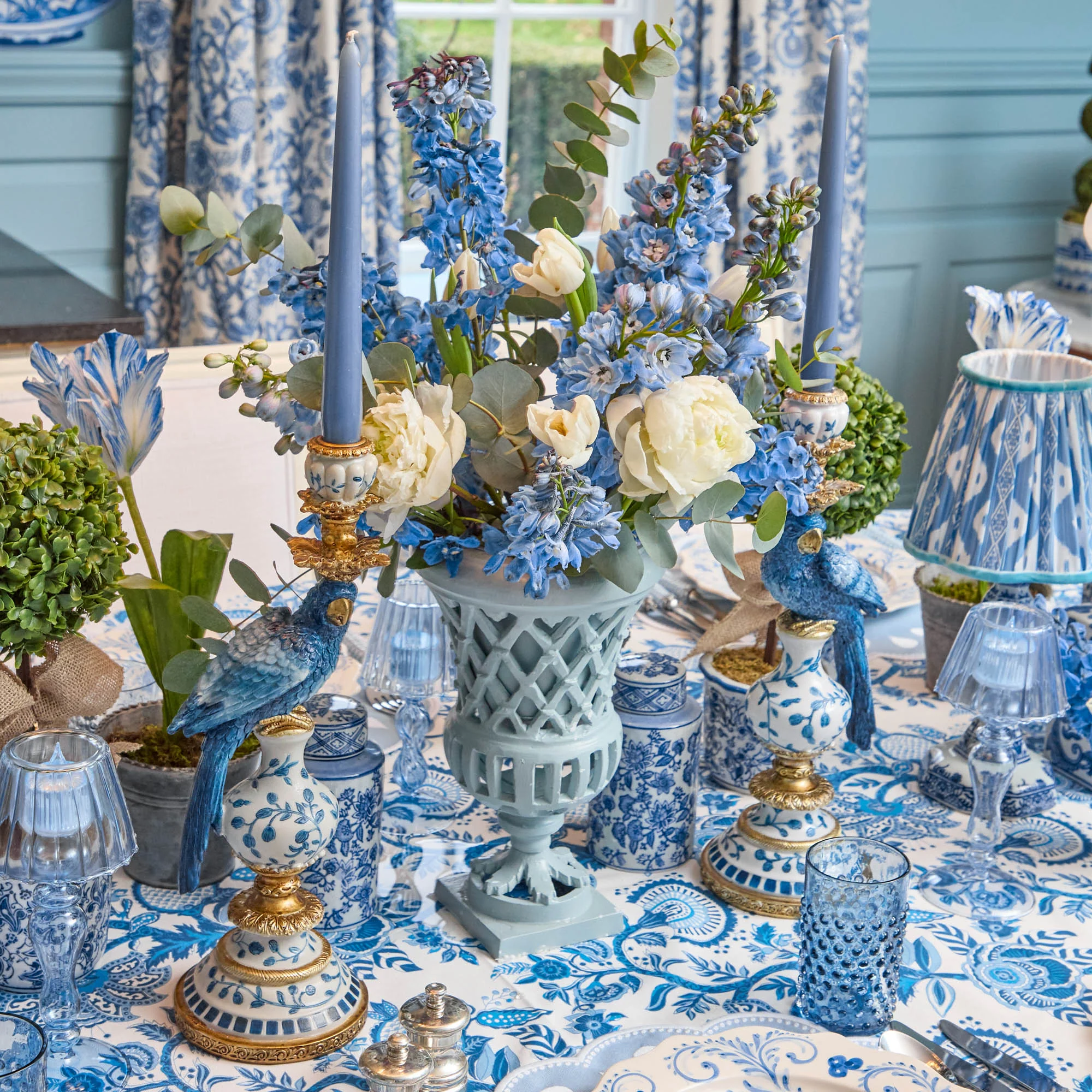 Dusty Blue Candles (Set of 8) - Image 21