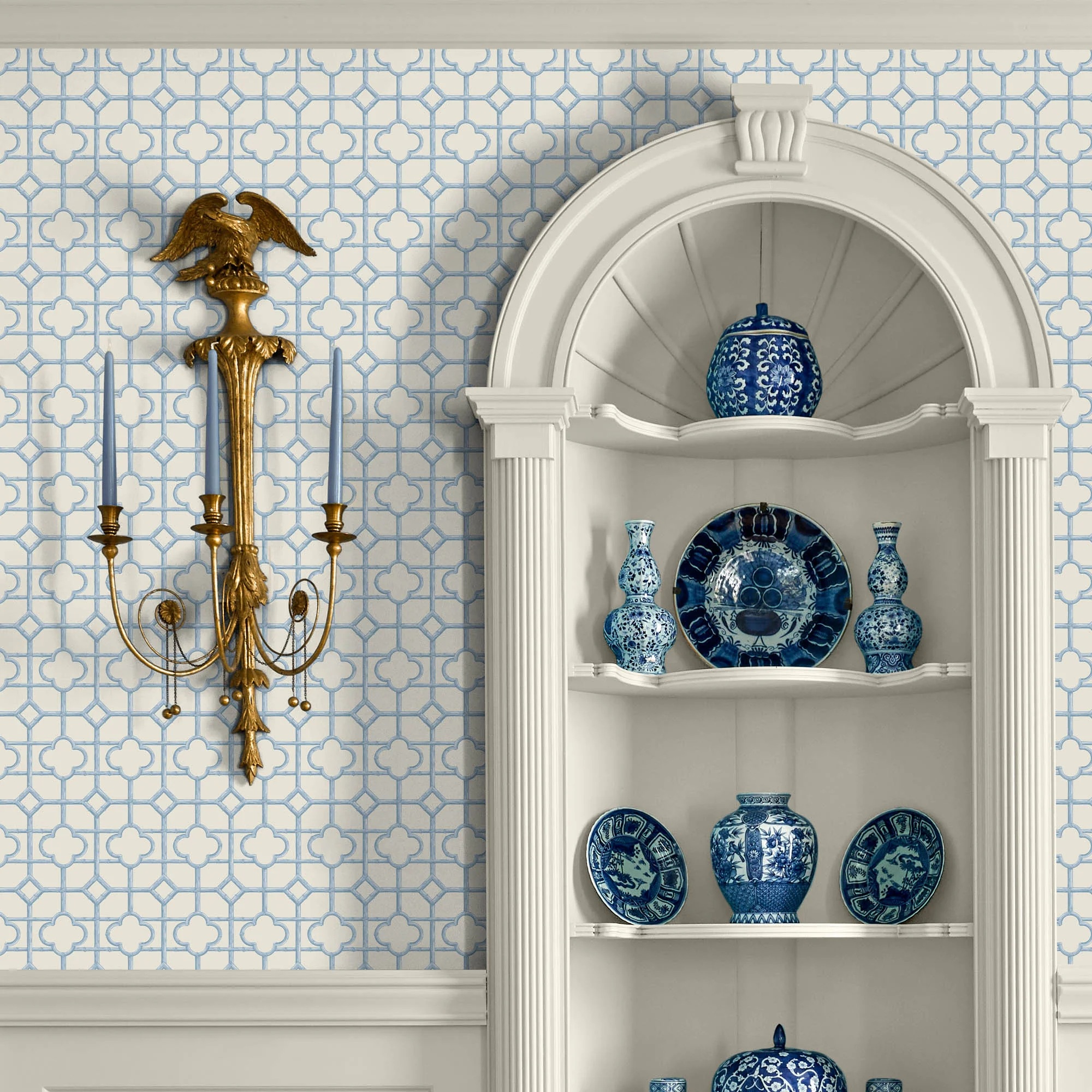 Blue Shaded Bamboo Wallpaper - Image 6