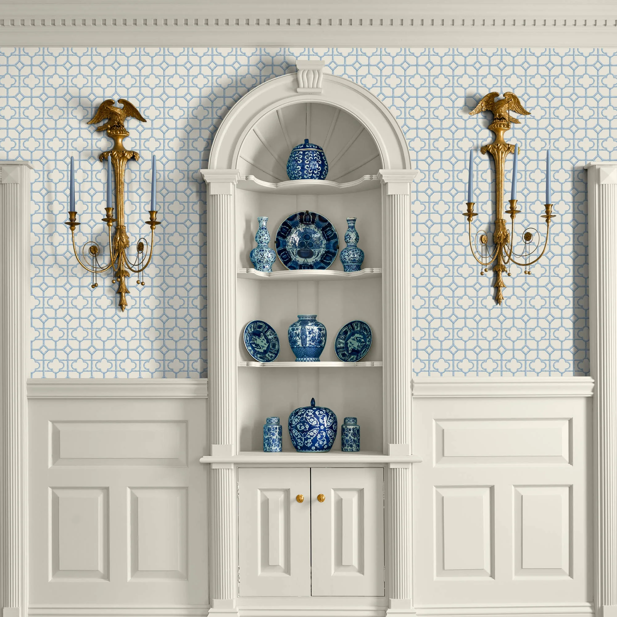 Blue Shaded Bamboo Wallpaper - Image 7