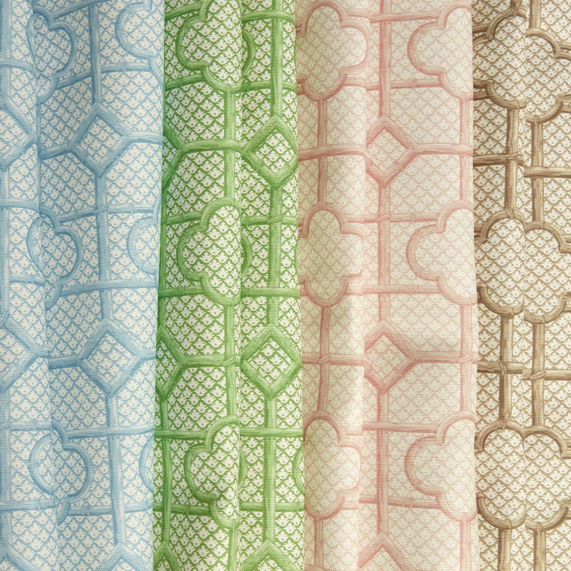 Putty Bamboo Trellis Fabric - Image 4