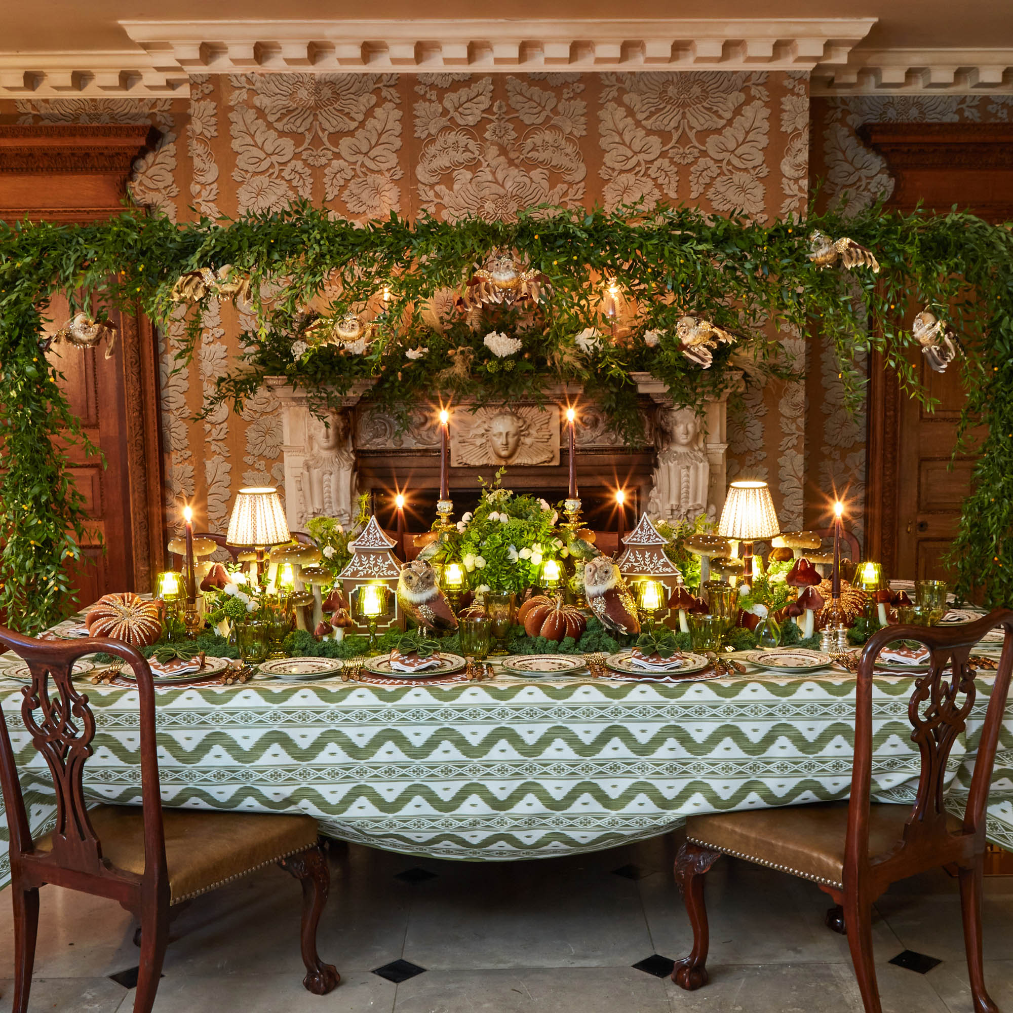 Burnt Bamboo Rechargeable Lamp with Olive Lotus Shade (18cm) - Image 5