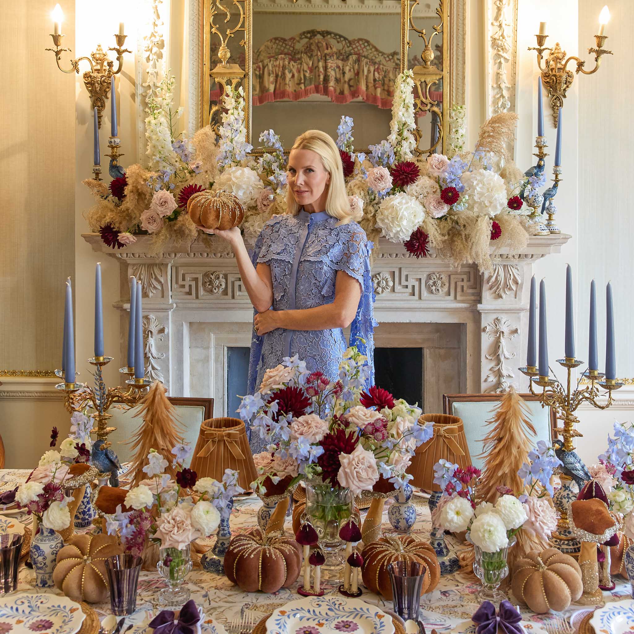 Burnt Caramel Velvet Pumpkins (Set of 4) - Image 5