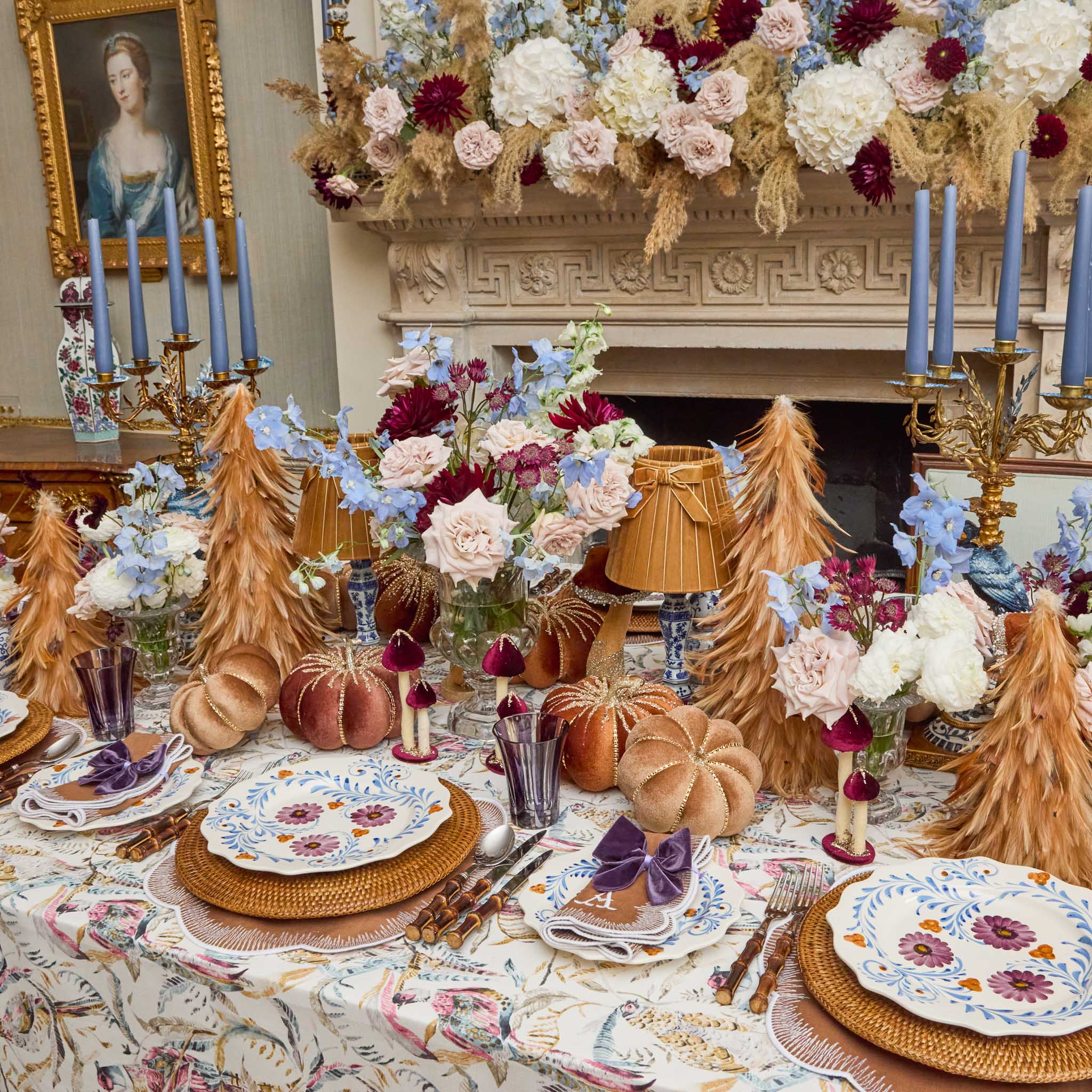 Burnt Caramel Velvet Pumpkins (Set of 4) - Image 7