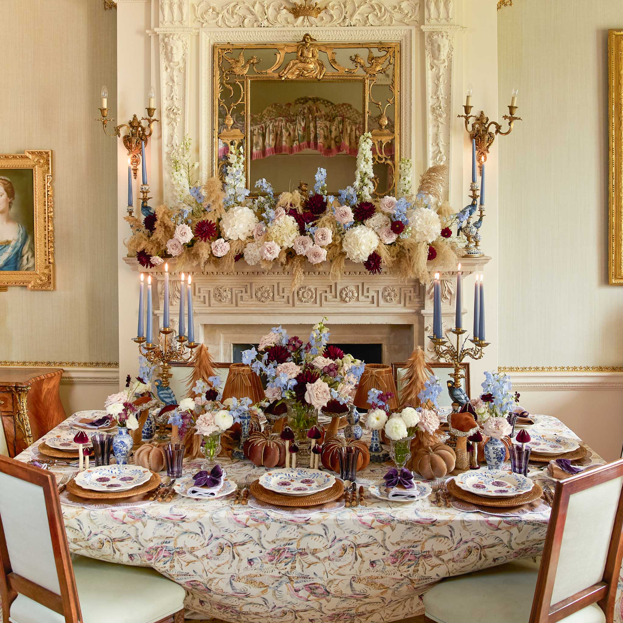 Aubergine Glitter Velvet Mushroom Family (Set of 6) - Image 12