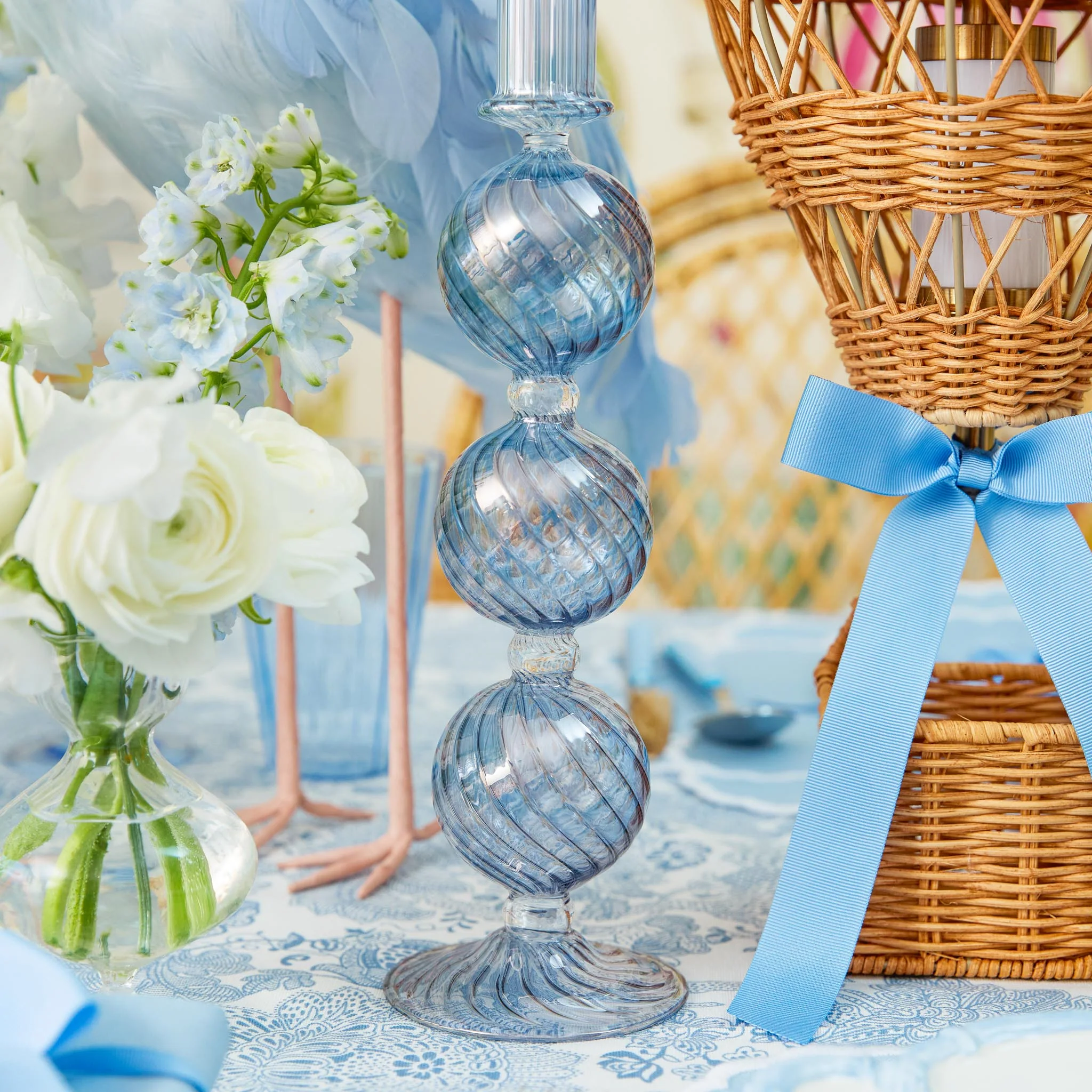 Camille Azure Candle Holder (Pair) - Image 22