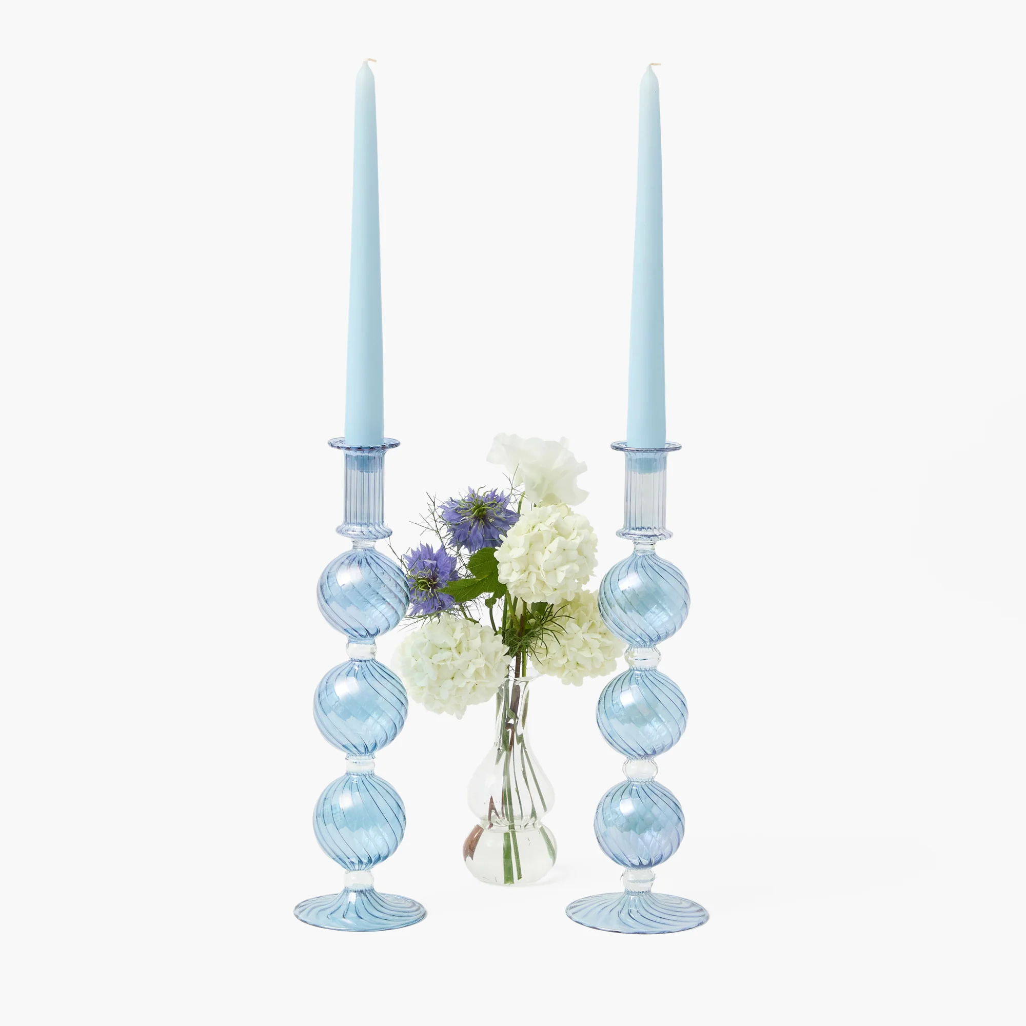 Camille Azure Candle Holder (Pair) - Image 6