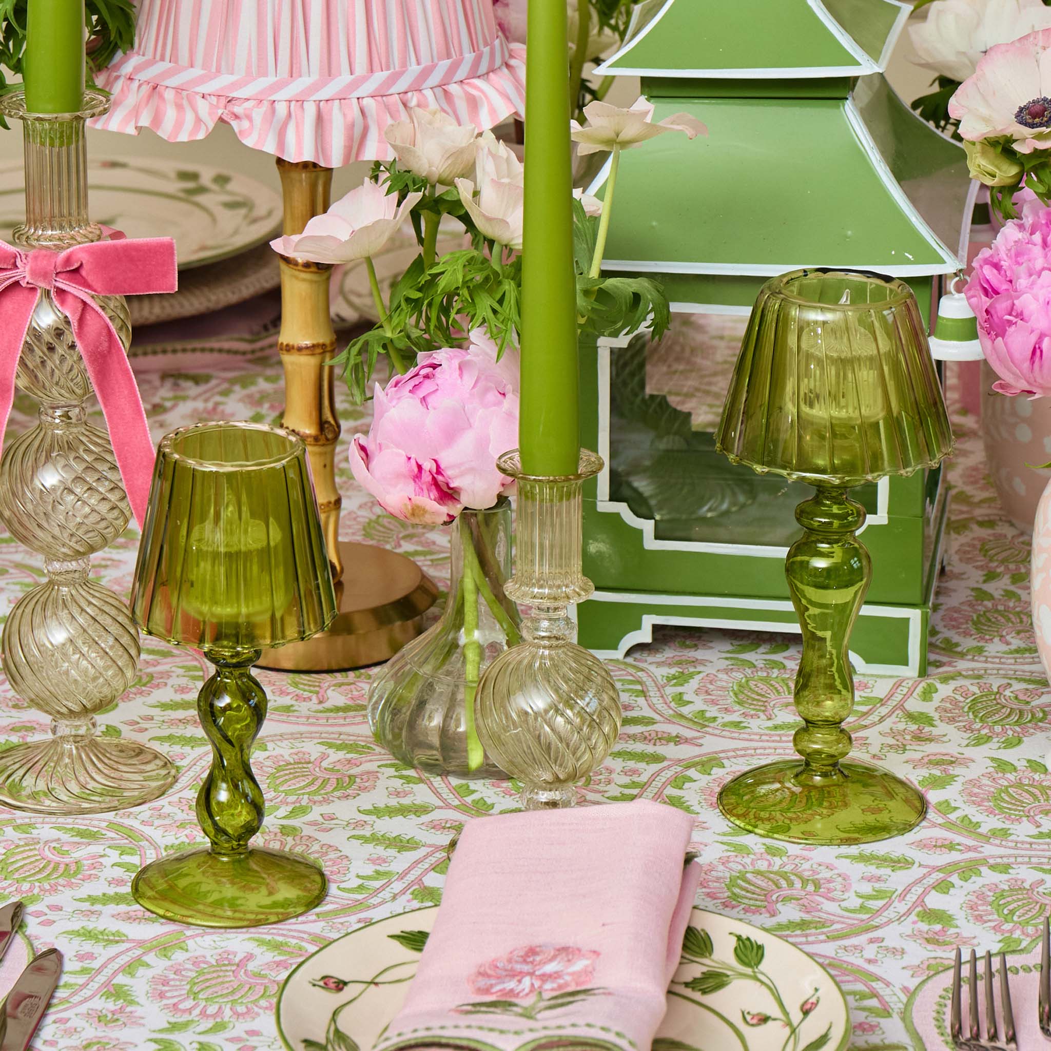 Small Camille Olive Candle Holder (Pair) - Image 9