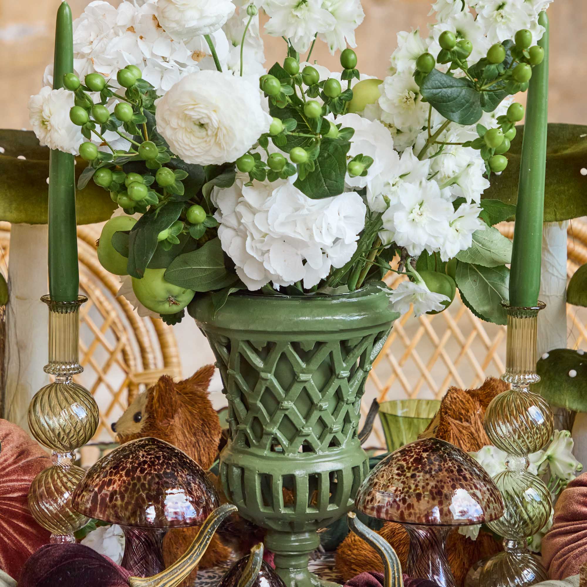 Small Camille Olive Candle Holder (Pair) - Image 21