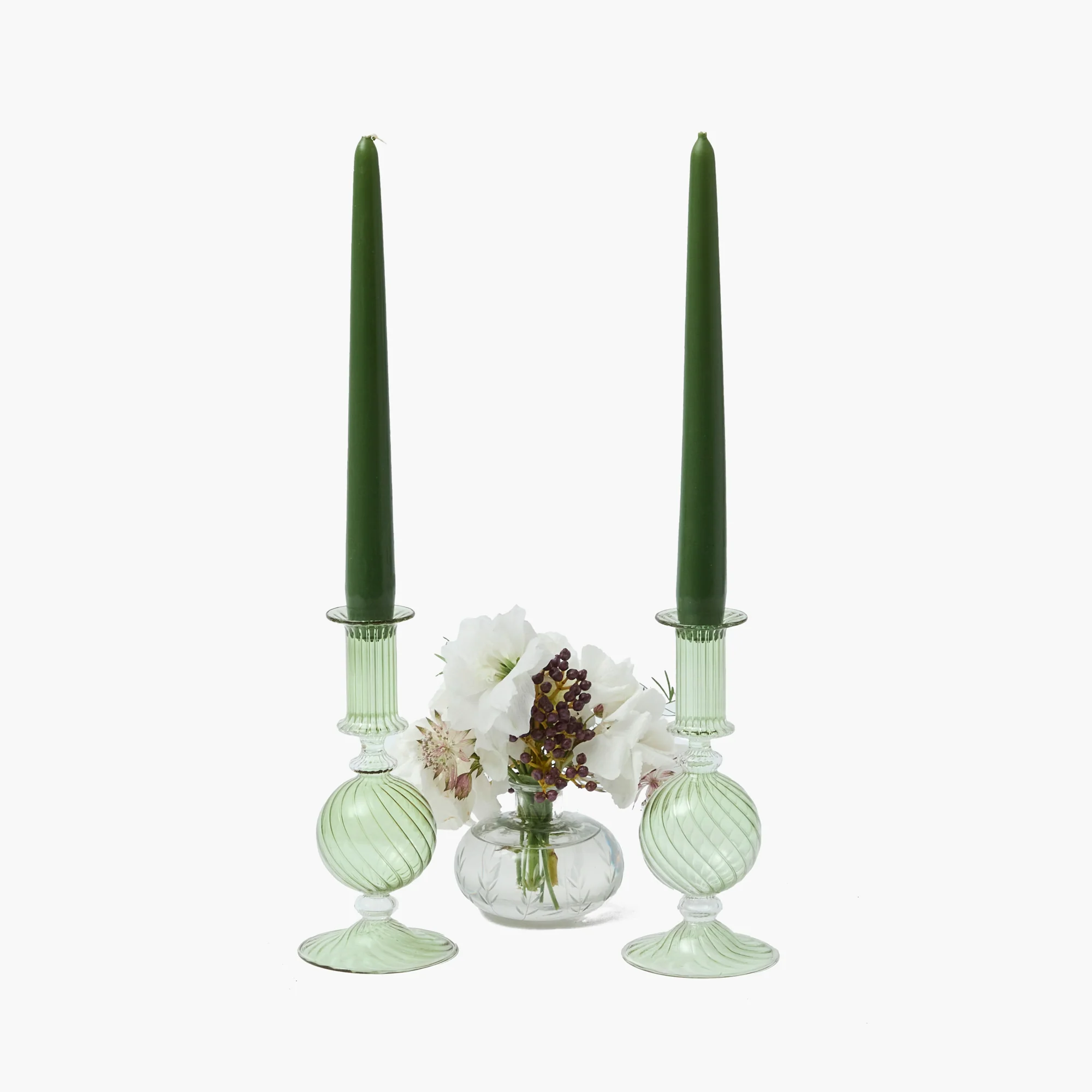 Small Camille Olive Candle Holder (Pair) - Image 13