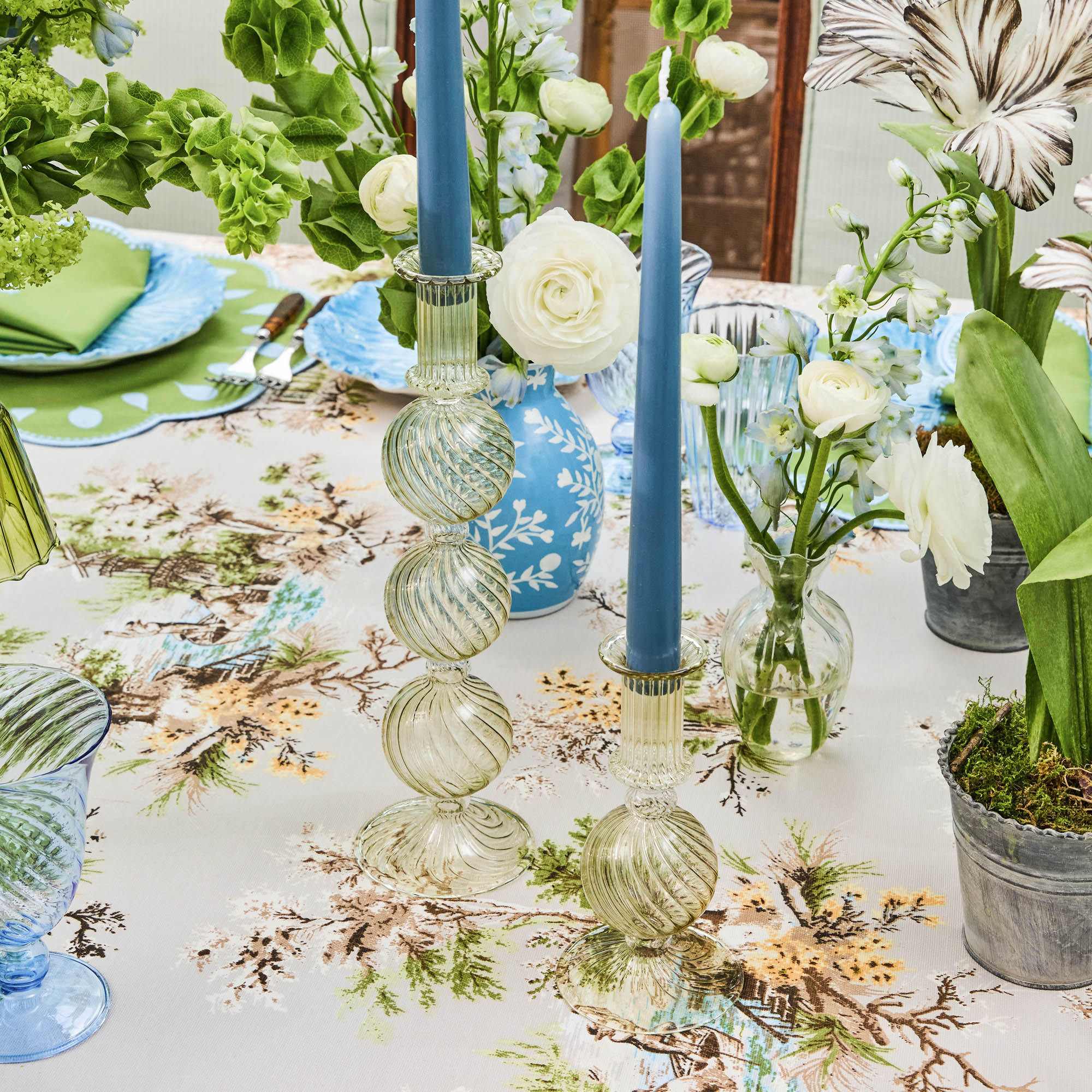 Small Camille Olive Candle Holder (Pair) - Image 27