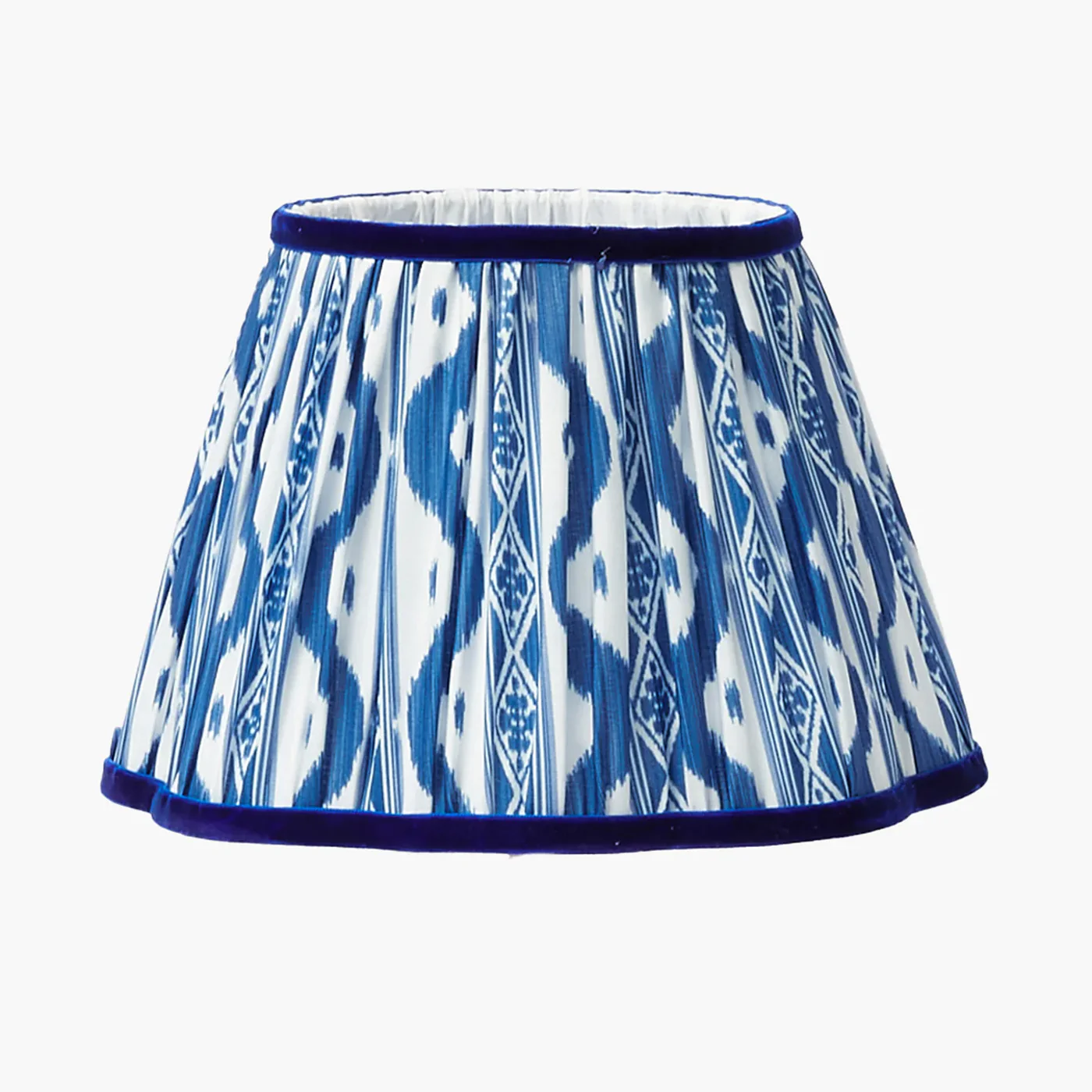 Chinoiserie Rechargeable Lamp & Cobalt Ikat Shade (22cm) - Image 10
