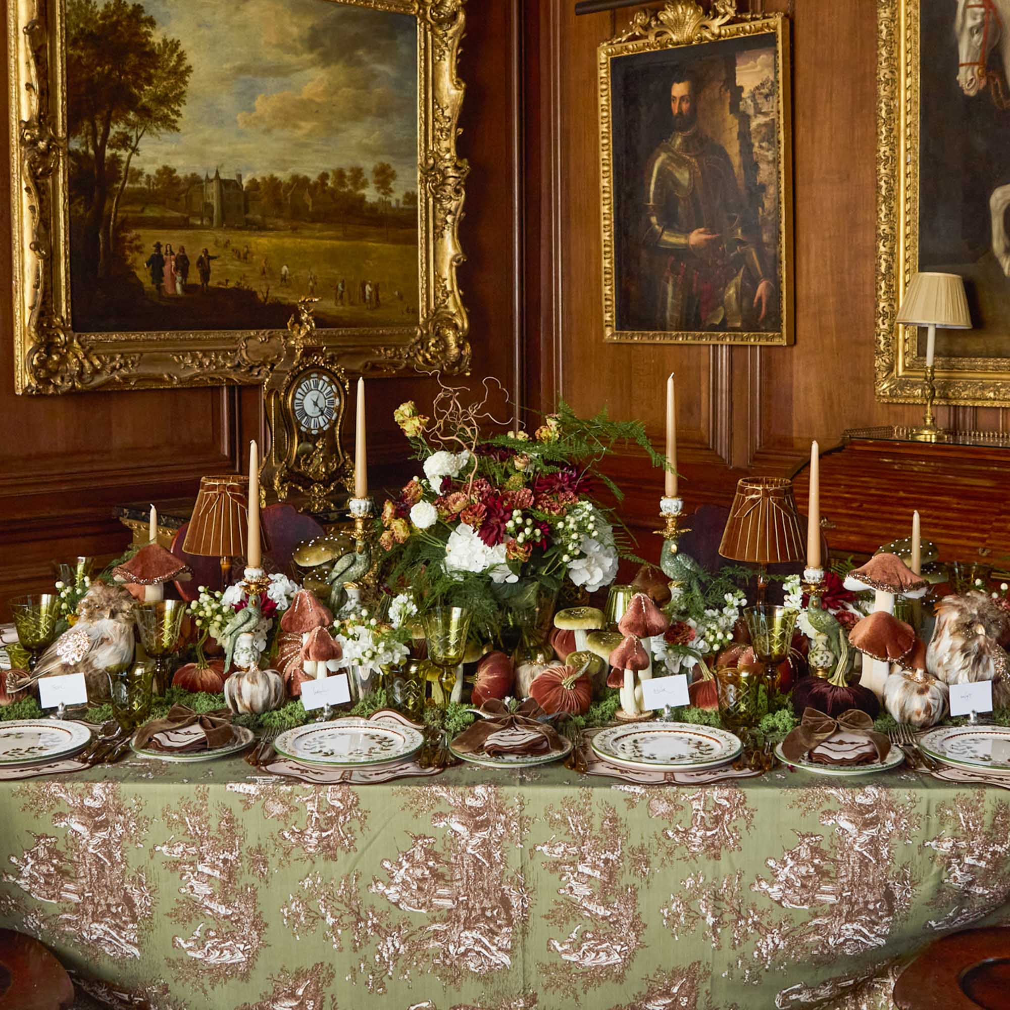 Chocolate Beaded Velvet Mushrooms (Set of 3) - Image 3