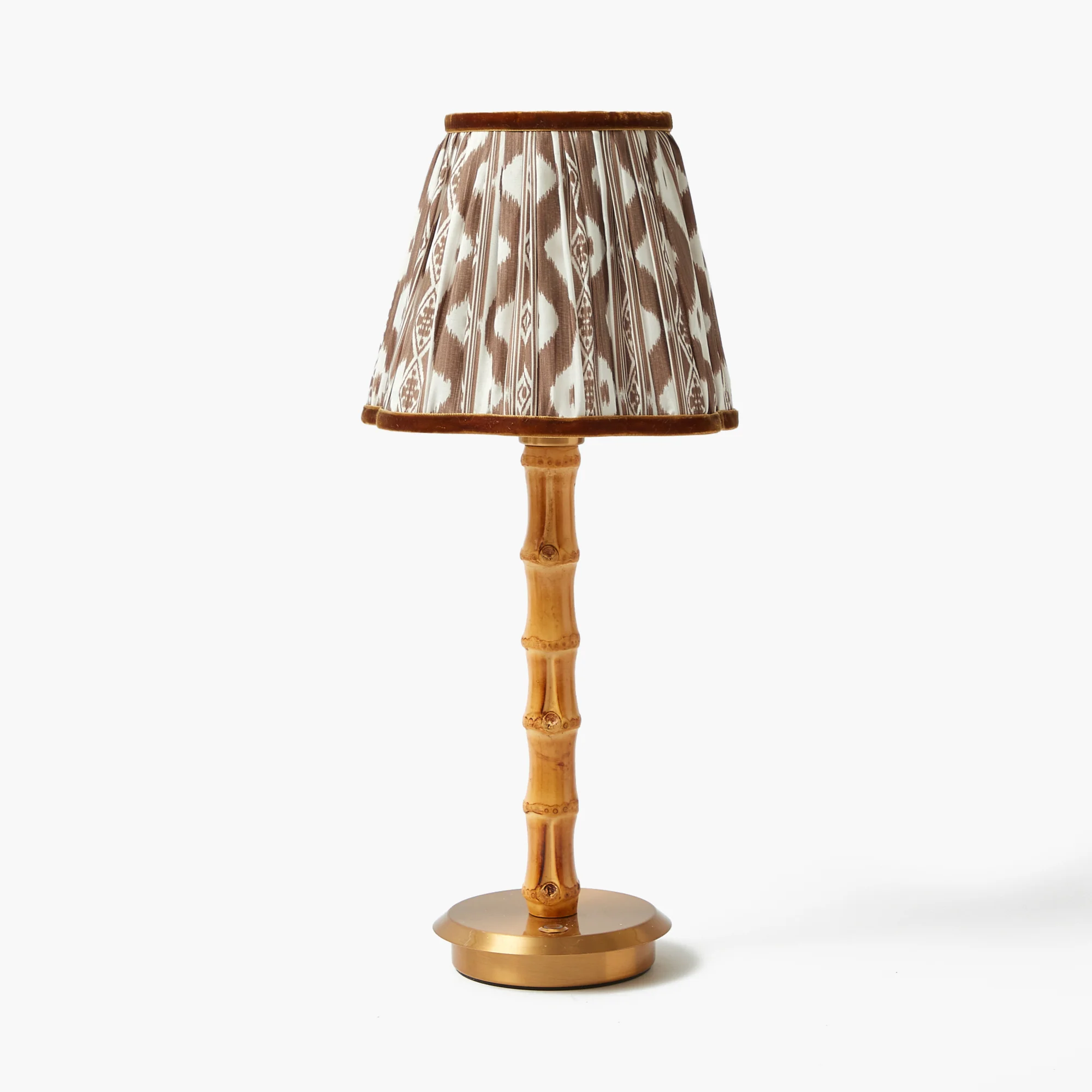 Chocolate Brown Ikat Lampshade (18cm) - Image 3