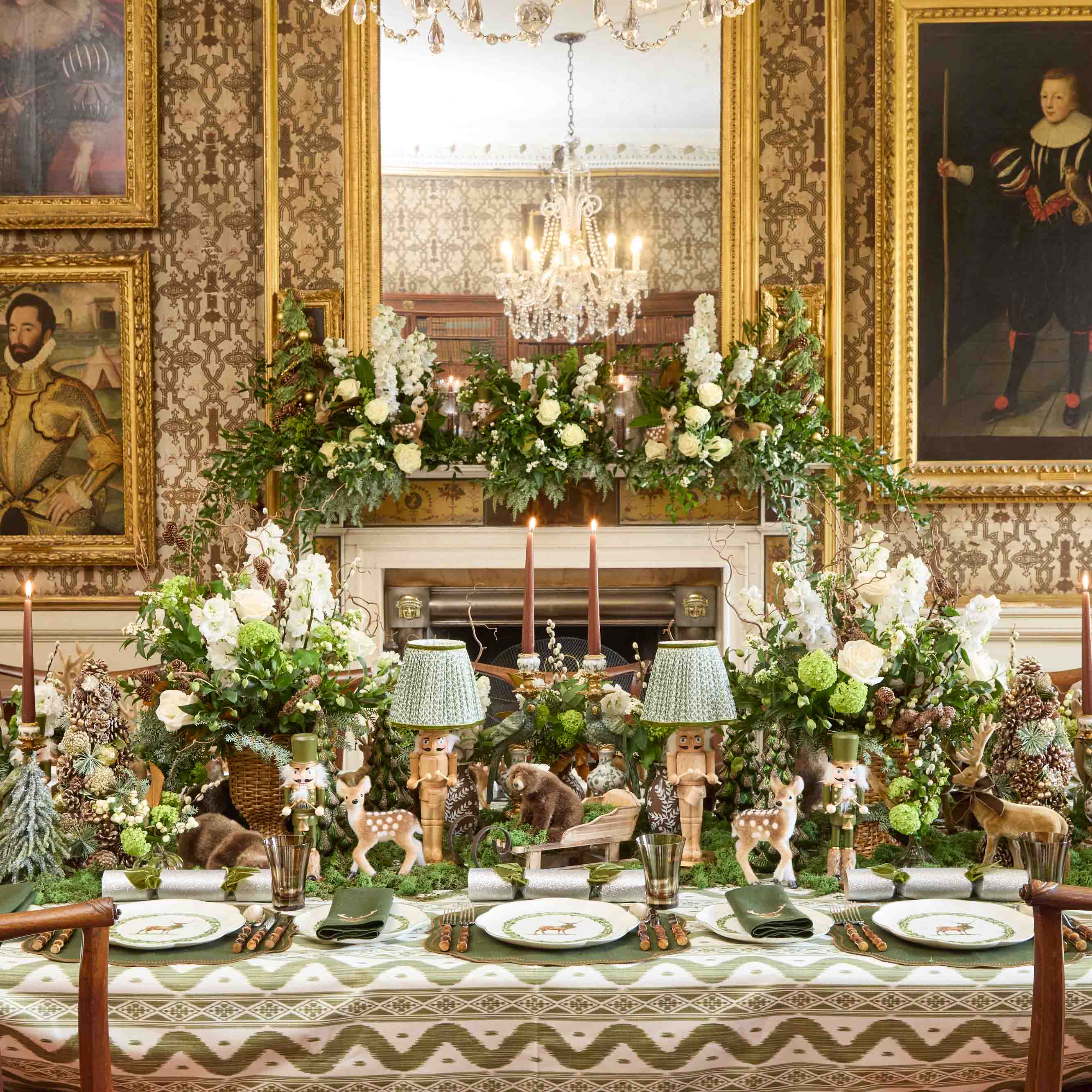 Olive Green Ikat Tablecloth - Image 8