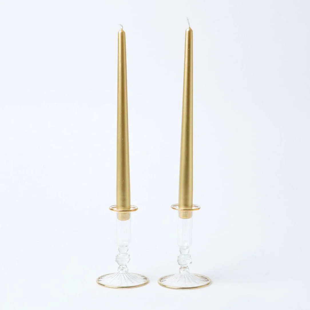 Joy Gold Fluted Candle Holder (Pair) - Image 6
