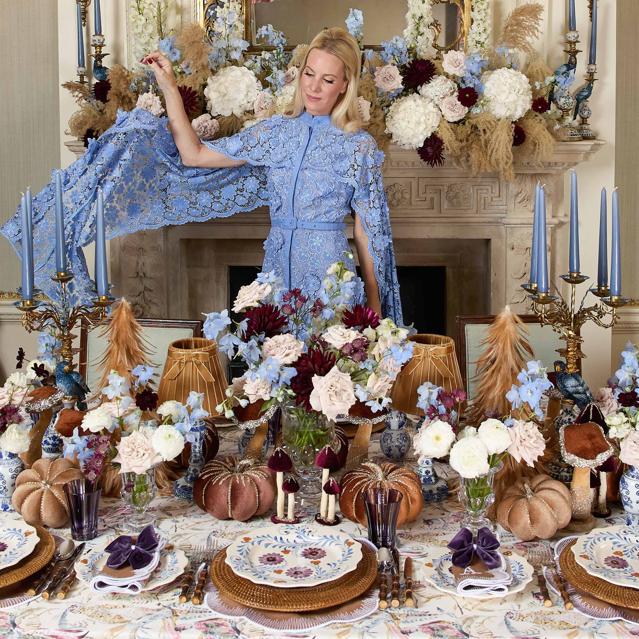 Dusty Blue Candles (Set of 8) - Image 7