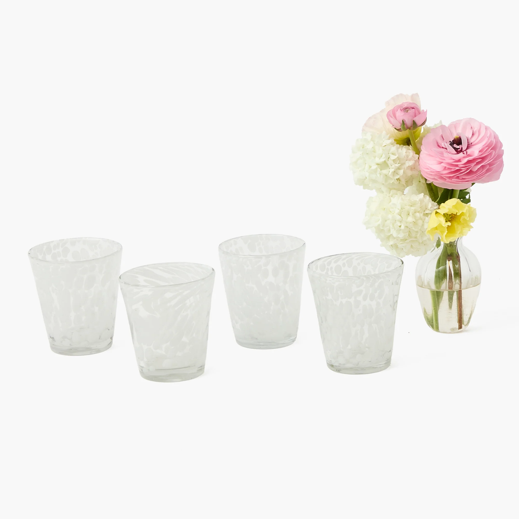 Dappled White Glasses (Set of 4) - Image 17