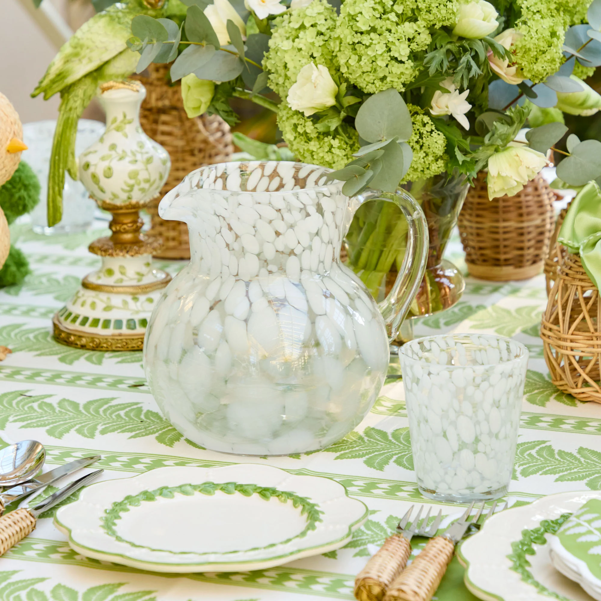 Dappled White Glasses & Jug Set - Image 11