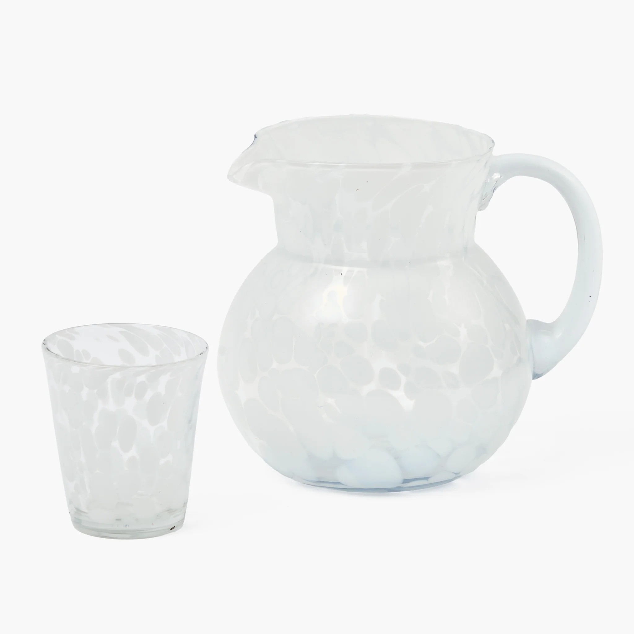 Dappled White Glasses & Jug Set - Image 16
