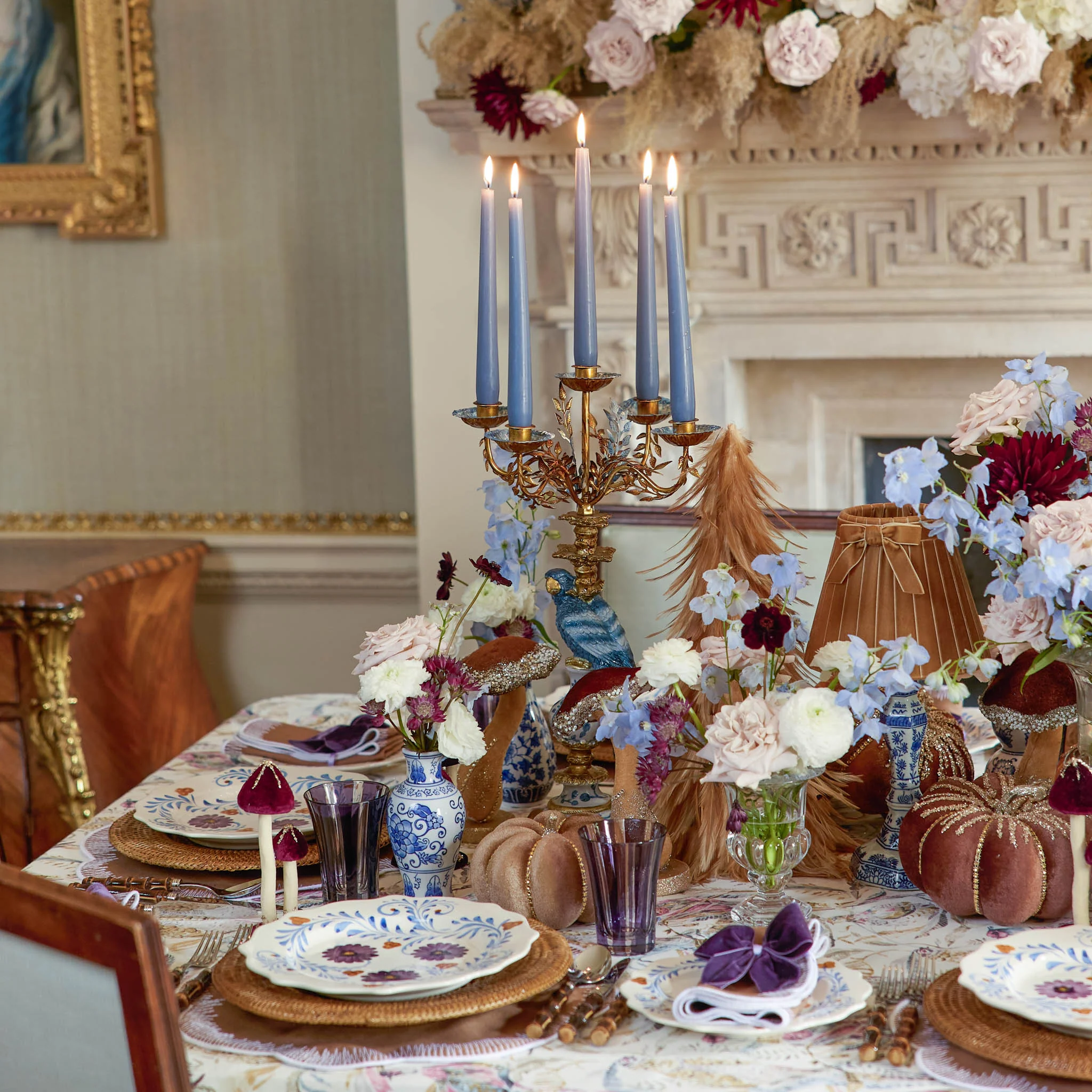 Dusty Blue Candles (Set of 8) - Image 6