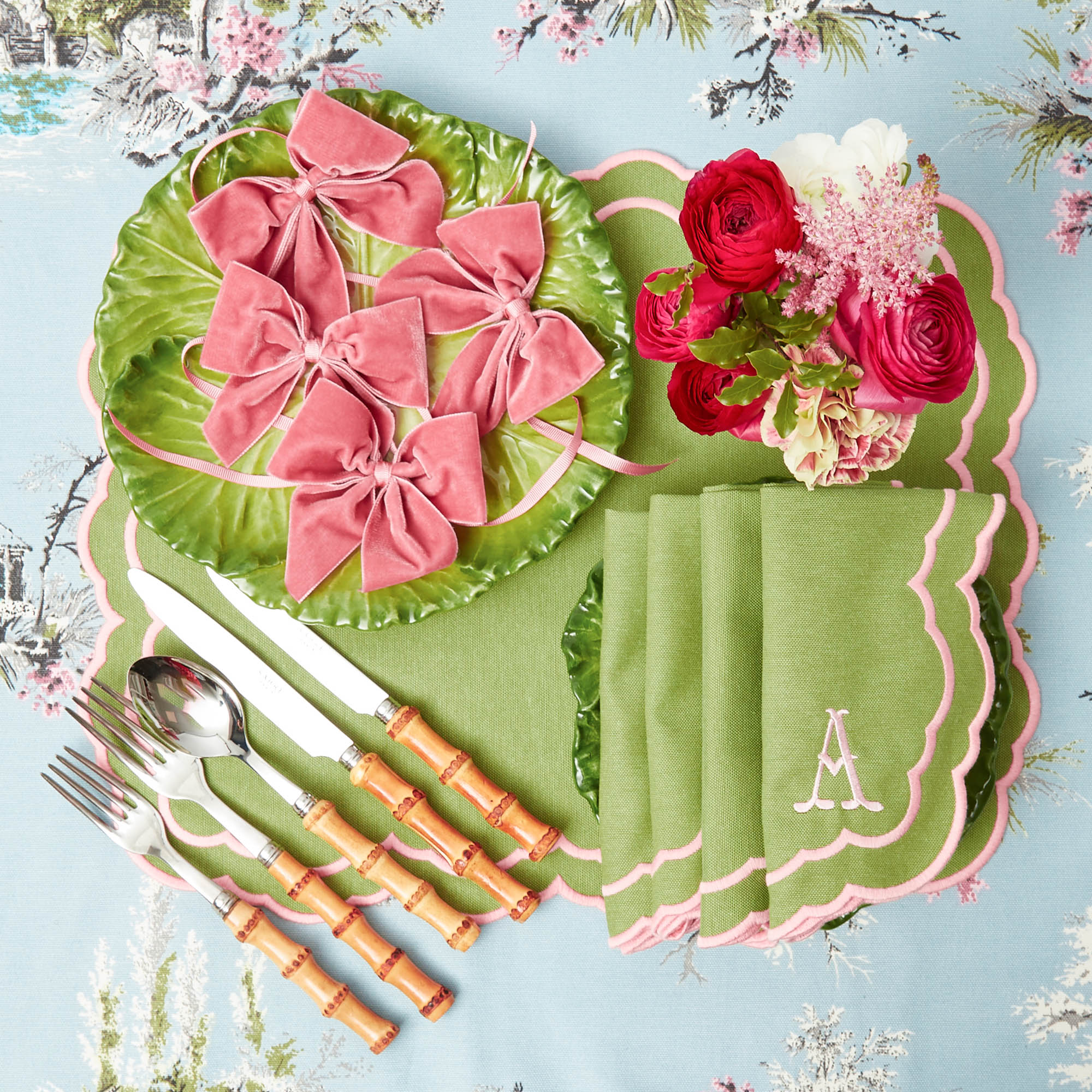 Dusty Pink Velvet Napkin Bows (Set of 4) - Image 15