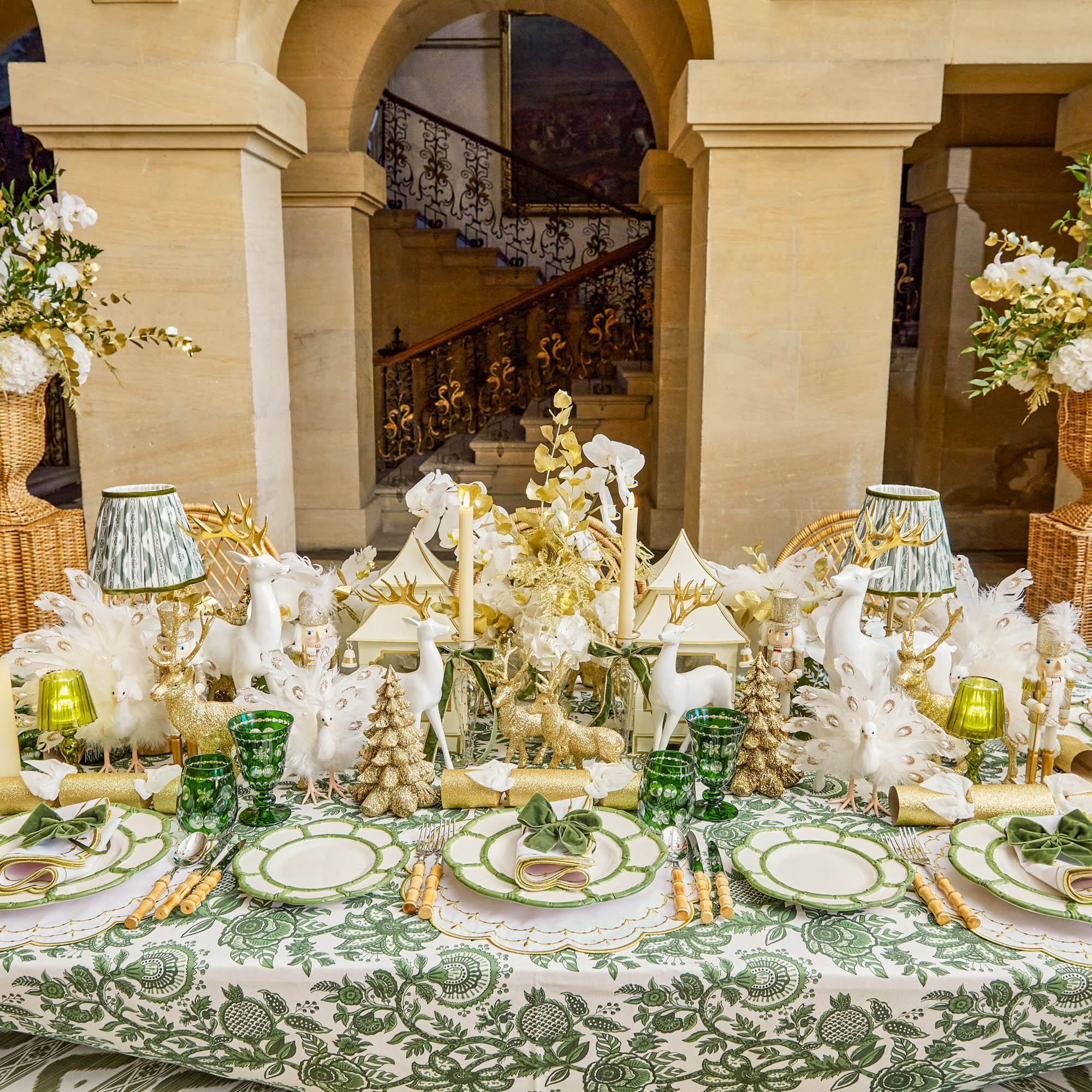 Olive Green Ikat Lampshade (18cm) - Image 16