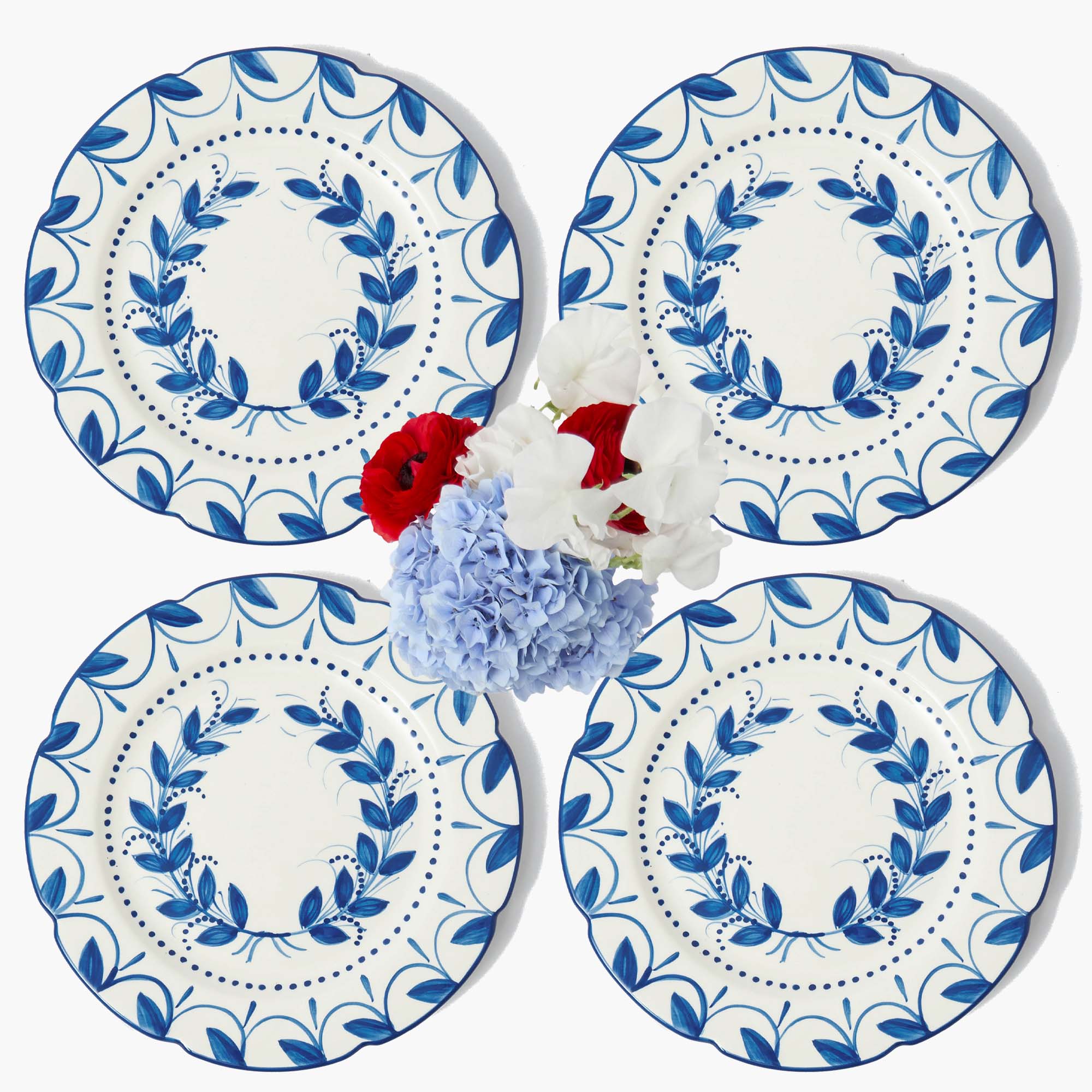 Elizabeth Blue Garland Dinner Plates (Set of 4) - Image 8