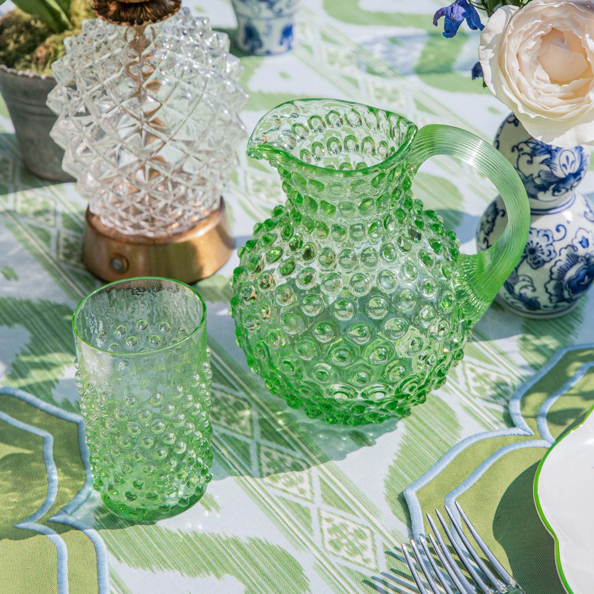 Emerald Hobnail Glasses (Set of 6) - Image 11