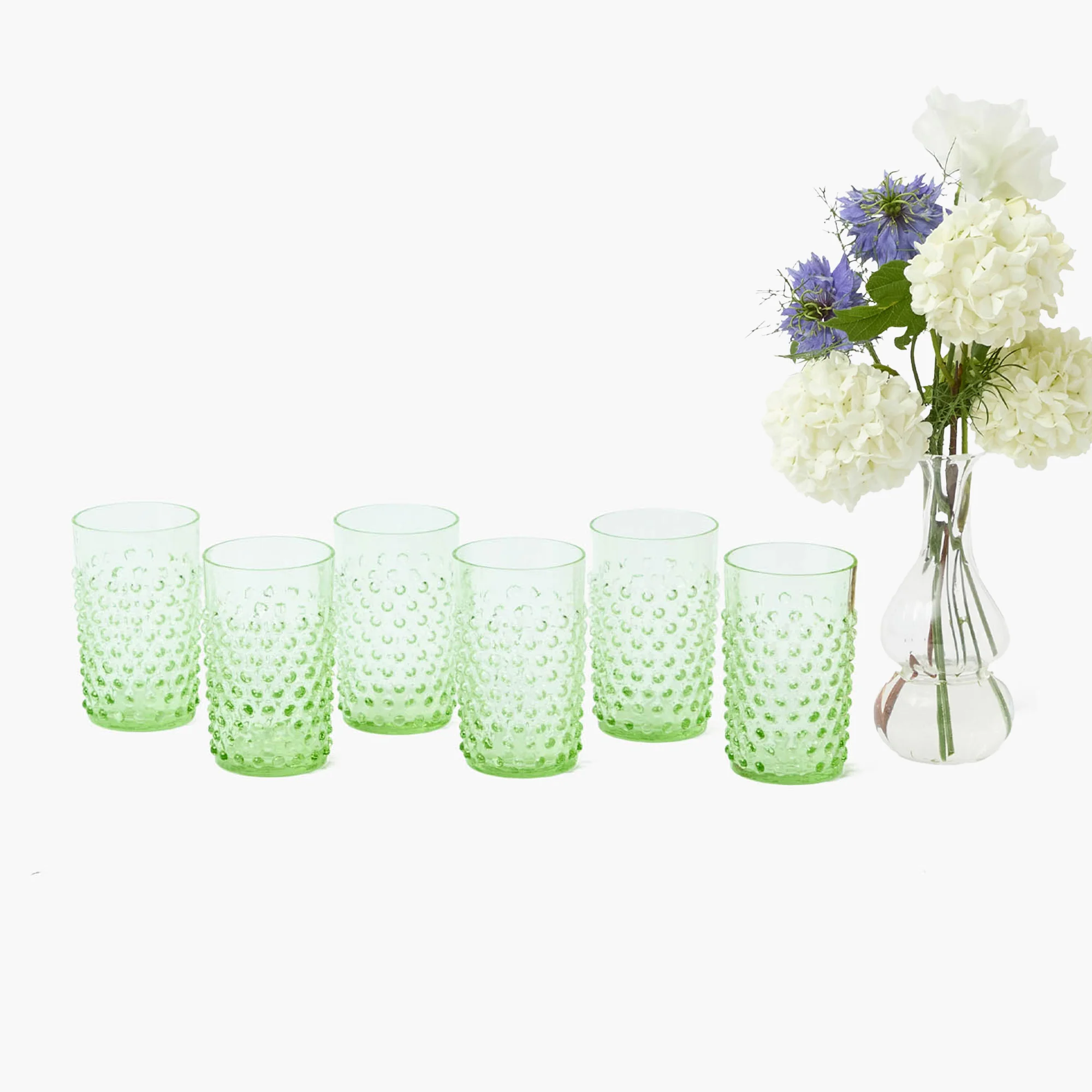 Emerald Hobnail Glasses (Set of 6) - Image 29