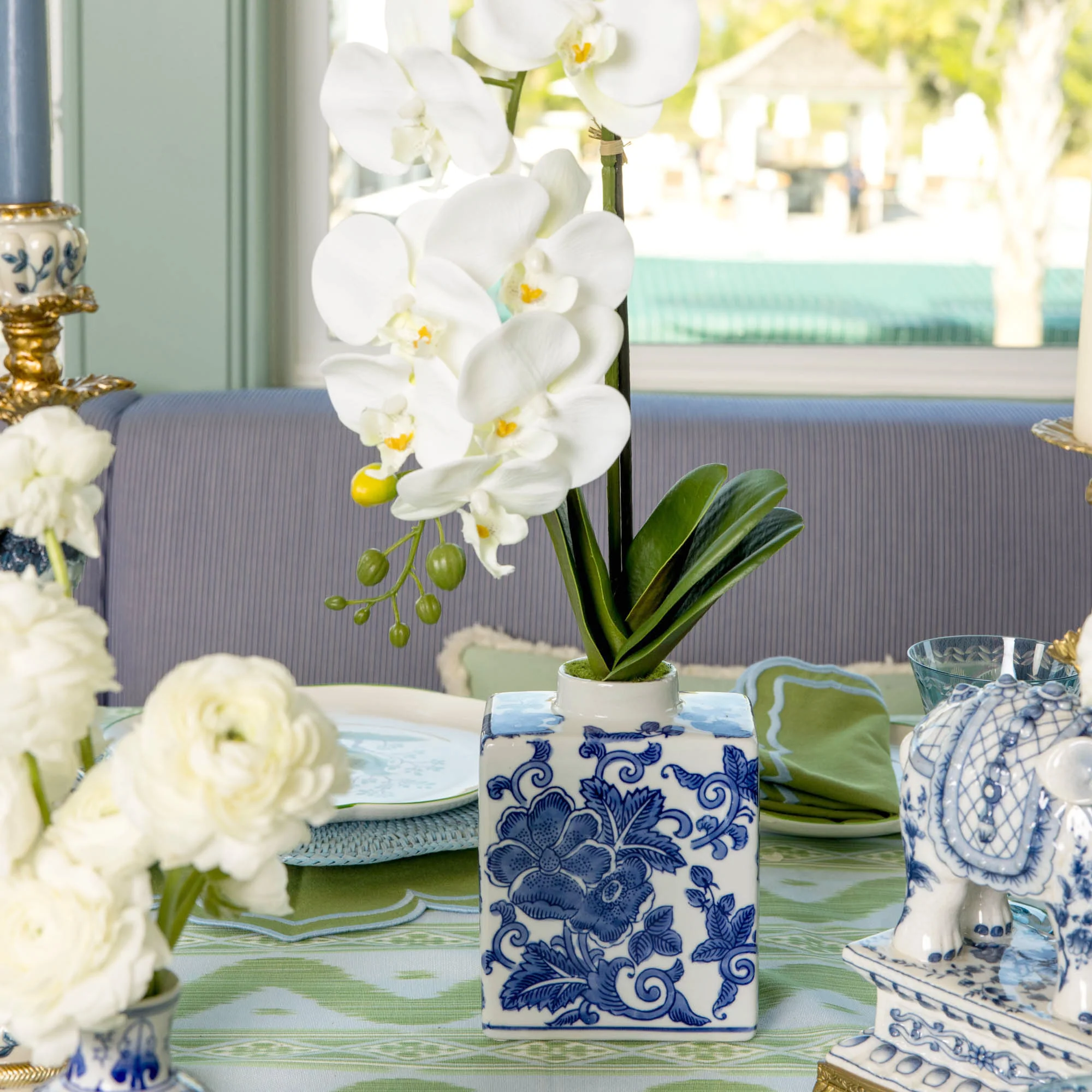 Faux Orchid in Chinoiserie Vase - Image 11