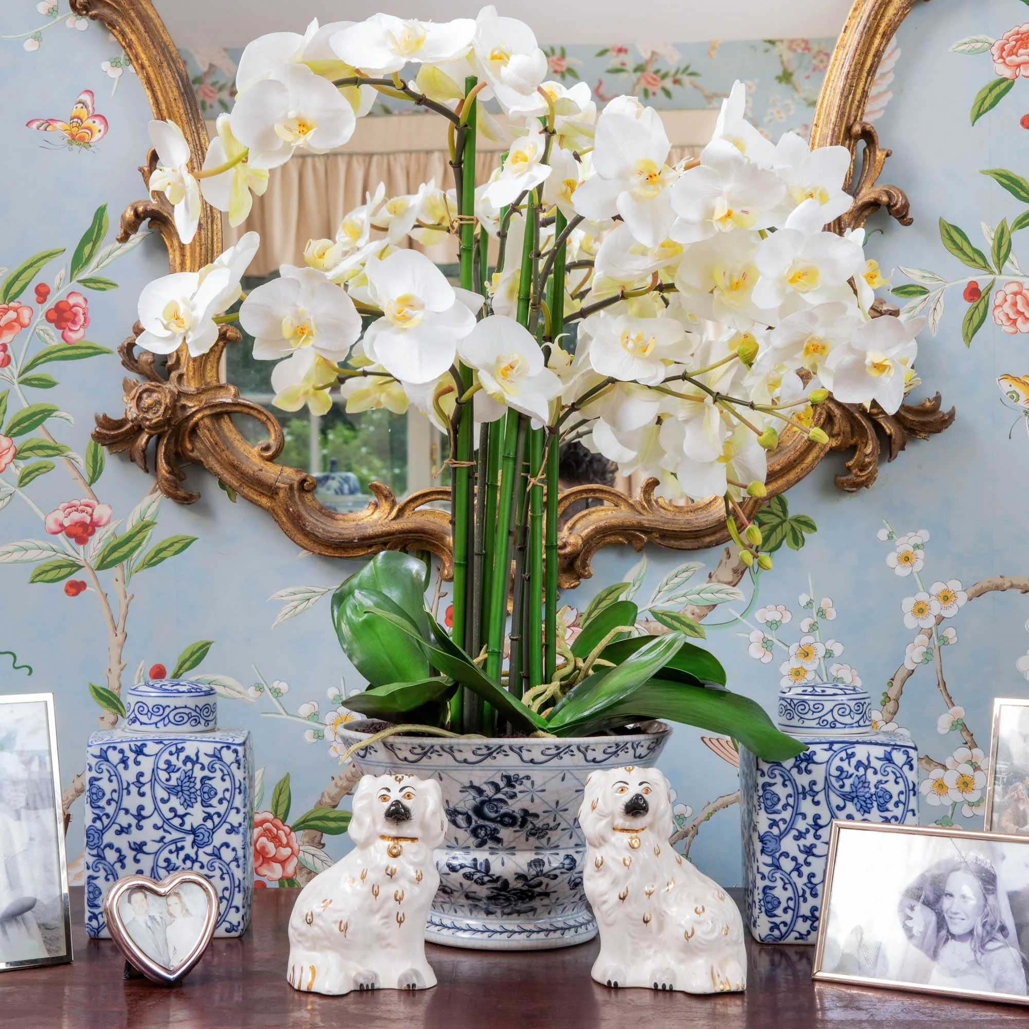 Faux Orchid in Chinoiserie Planter - Image 7