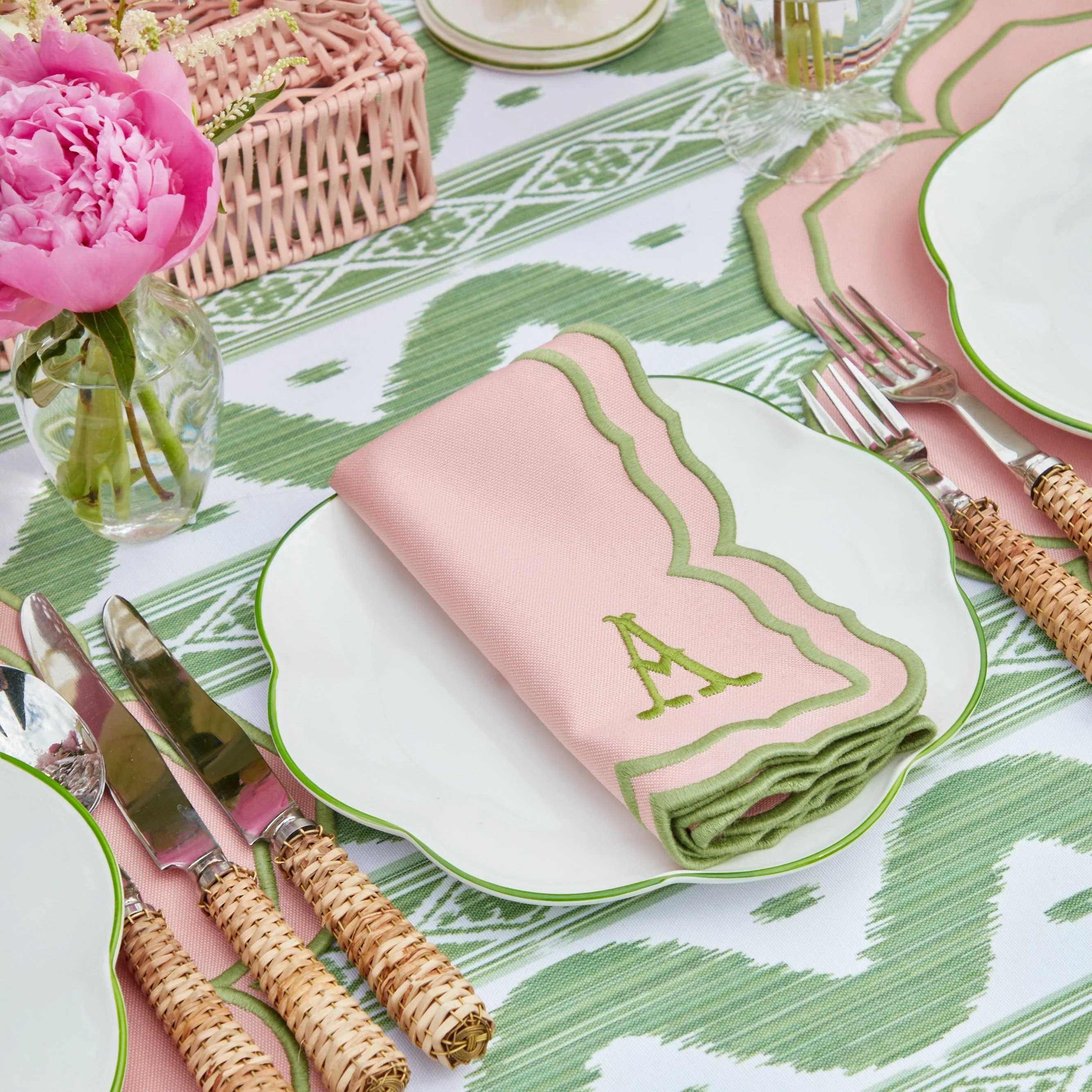 Fleur Pink Placemats & Napkins (Set of 4) - Image 5