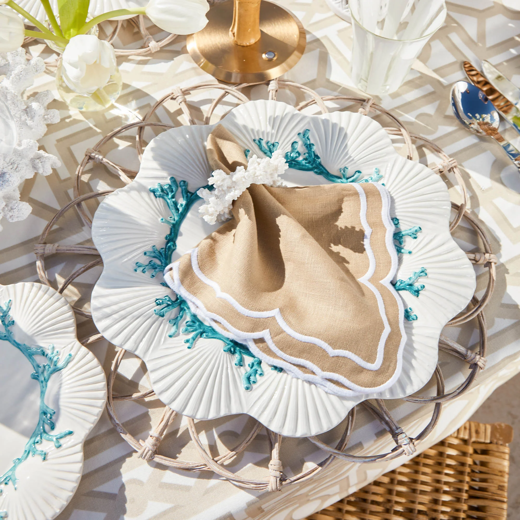 Fleur Sand Napkins (Set of 4) - Image 8