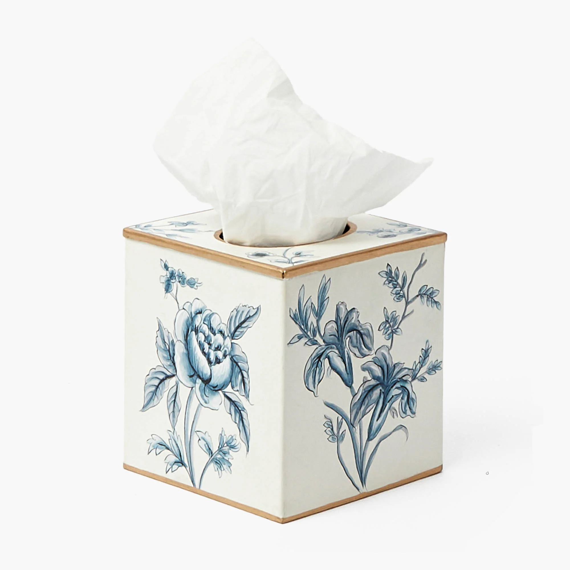 Floral Tole Tissue Box - Image 7