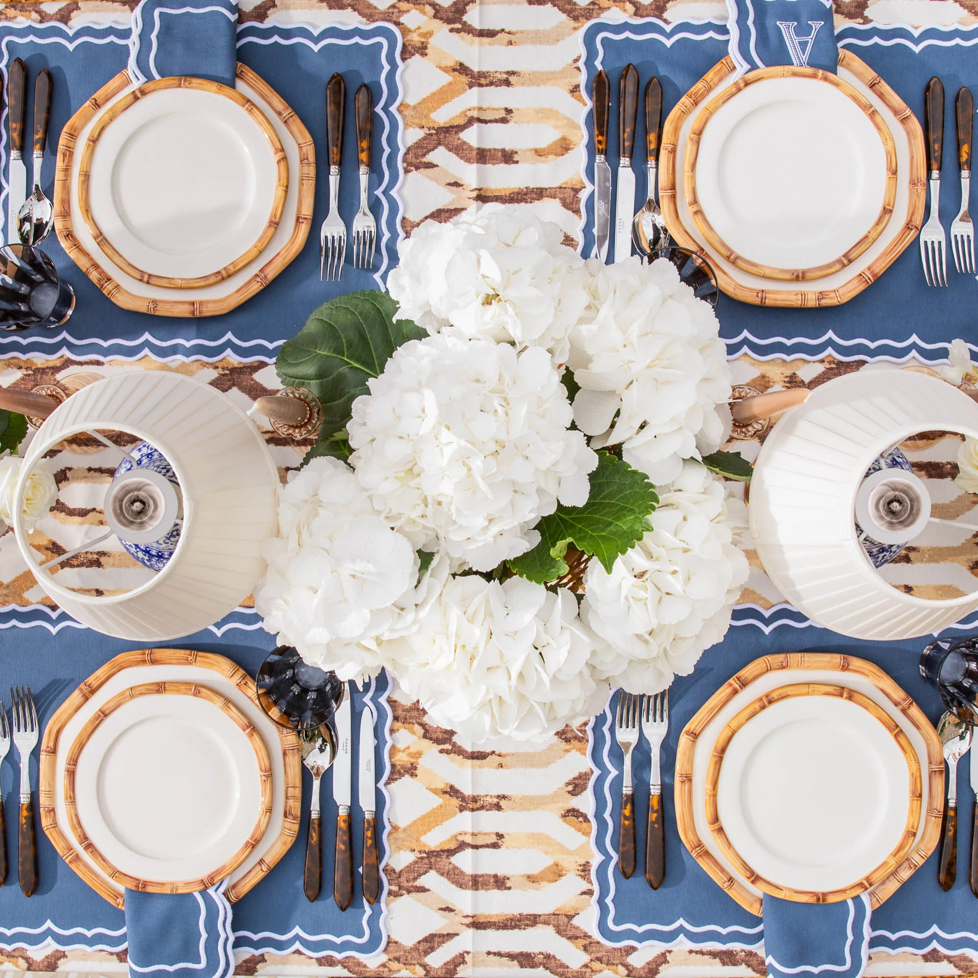 Geometric Bamboo Dinner Plate - Image 8