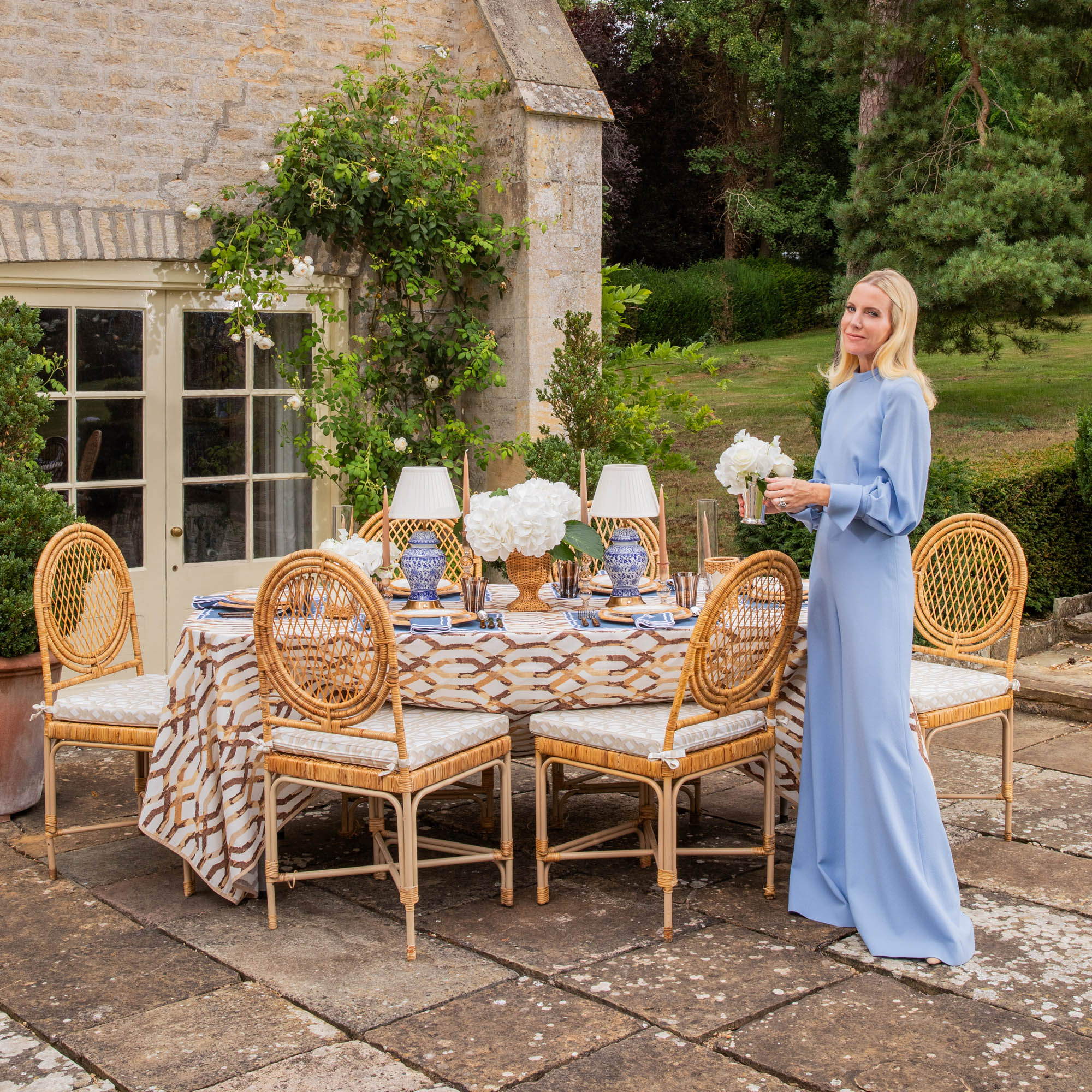 Geometric Bamboo Dinner & Starter Plates (Set of 8) - Image 11