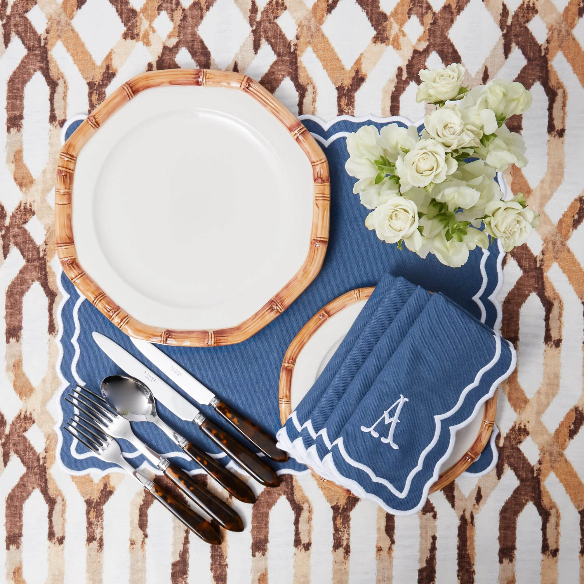 Geometric Bamboo Dinner Plate - Image 12