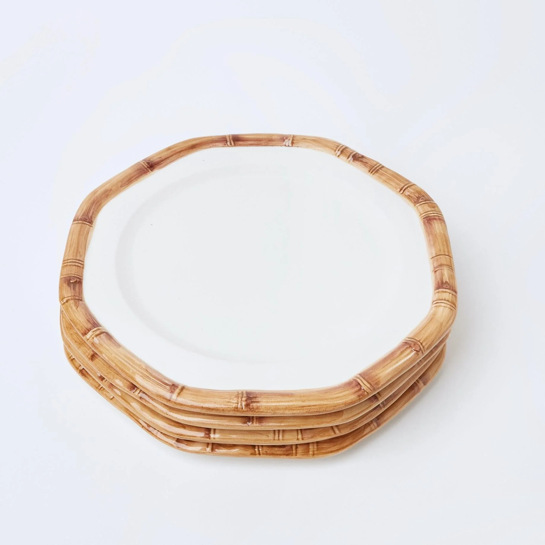 Geometric Bamboo Dinner Plate (Set of 4) - Image 15