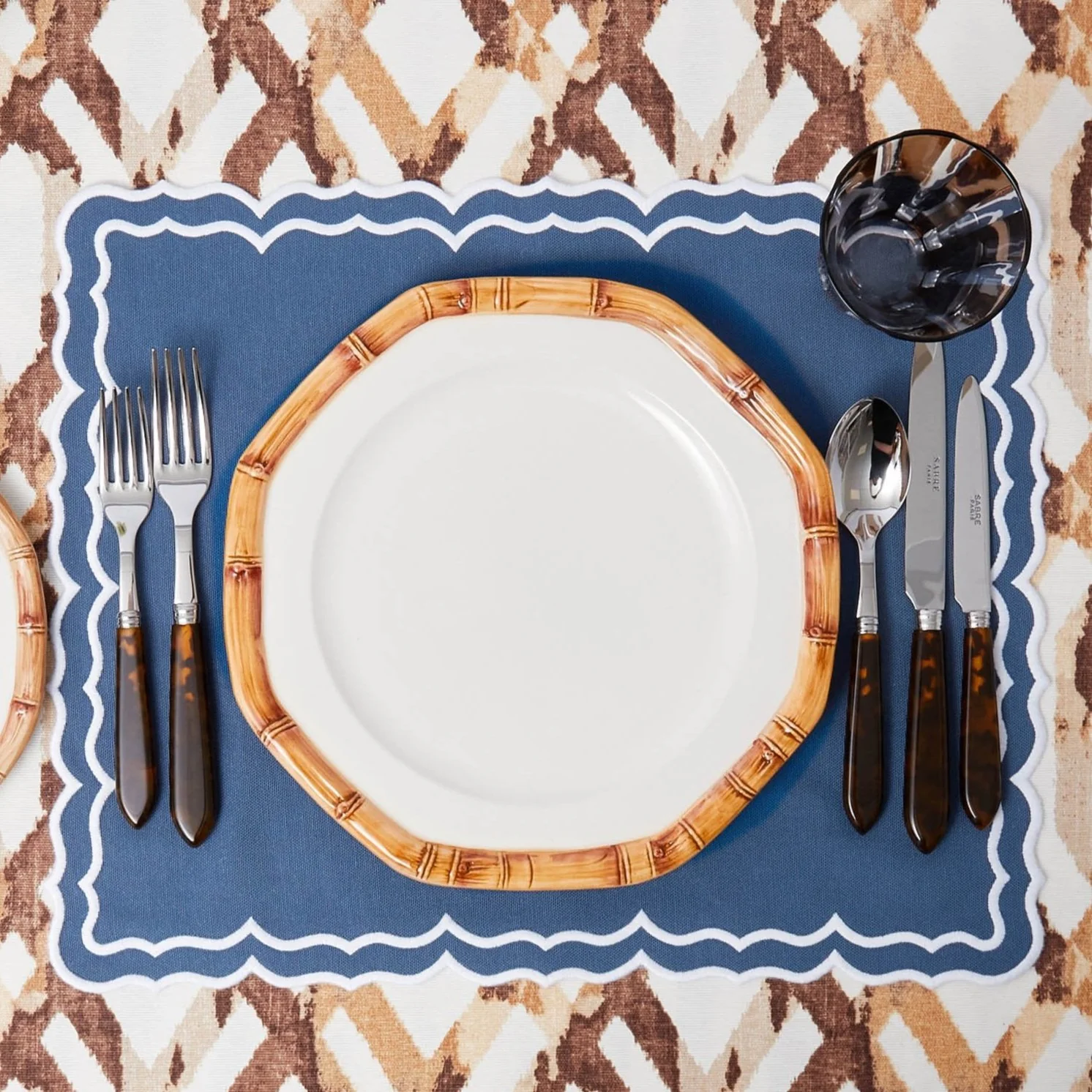 Geometric Bamboo Dinner Plate - Image 9