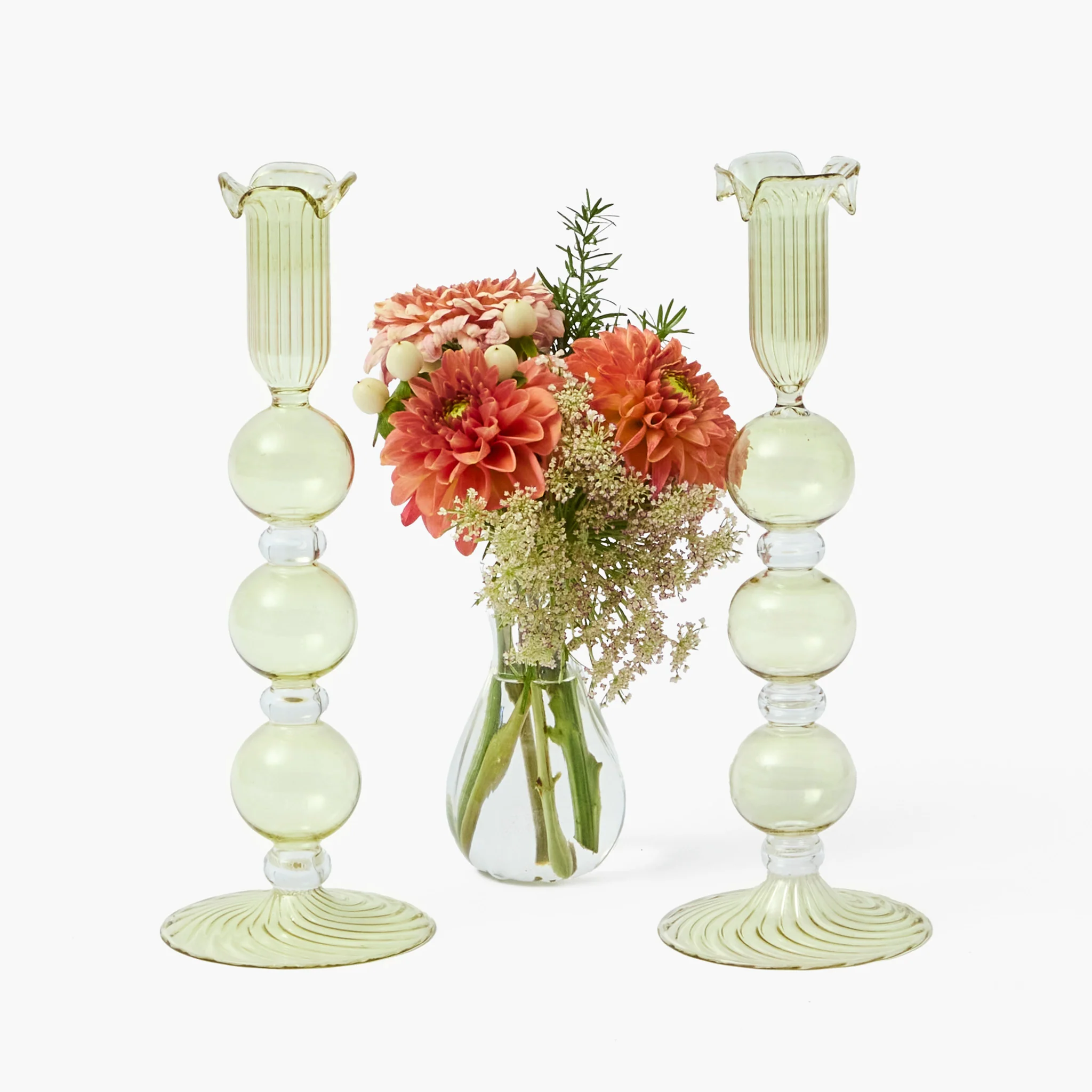 Eden Green Candle Holders (Pair) - Image 13