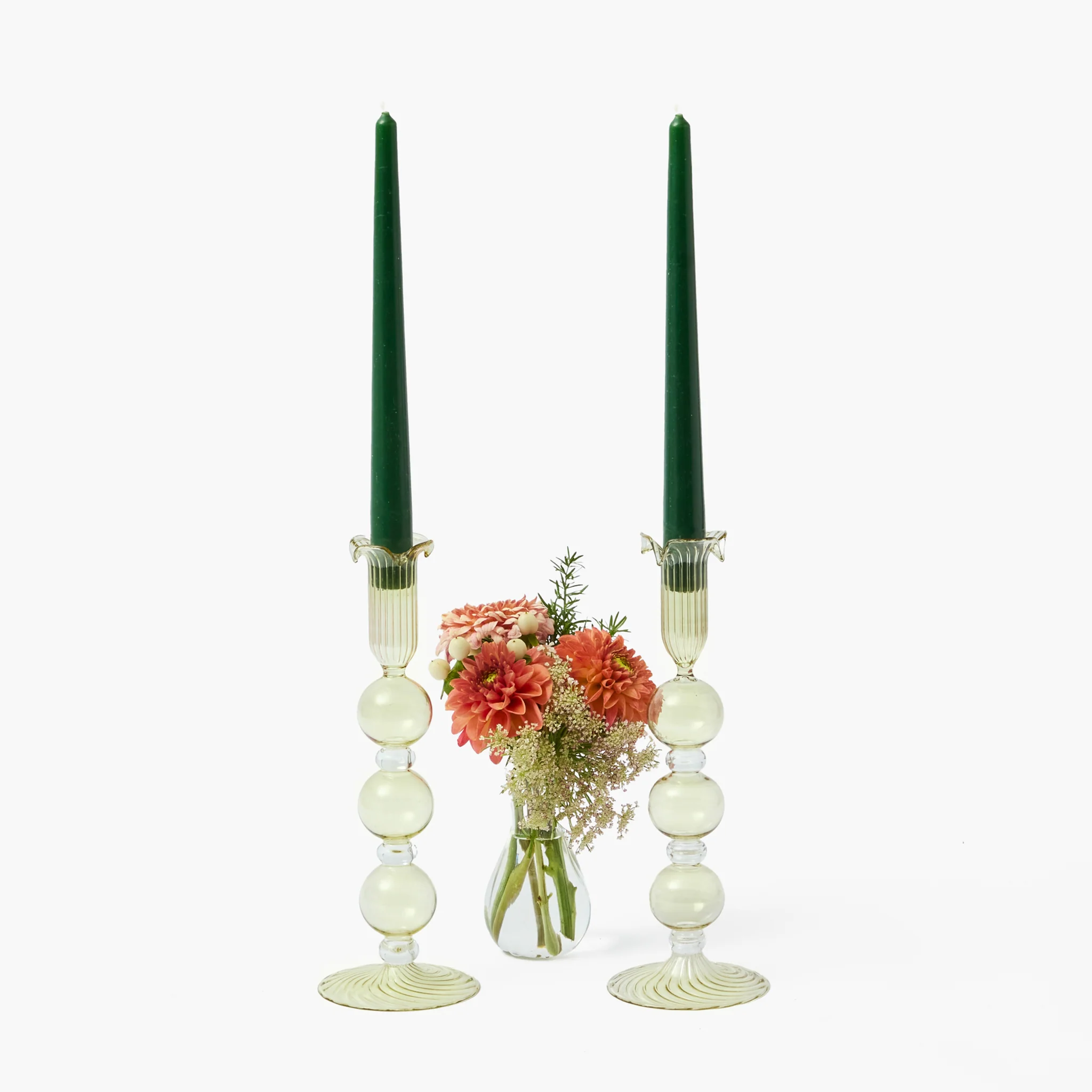 Eden Green Candle Holders (Pair) - Image 6