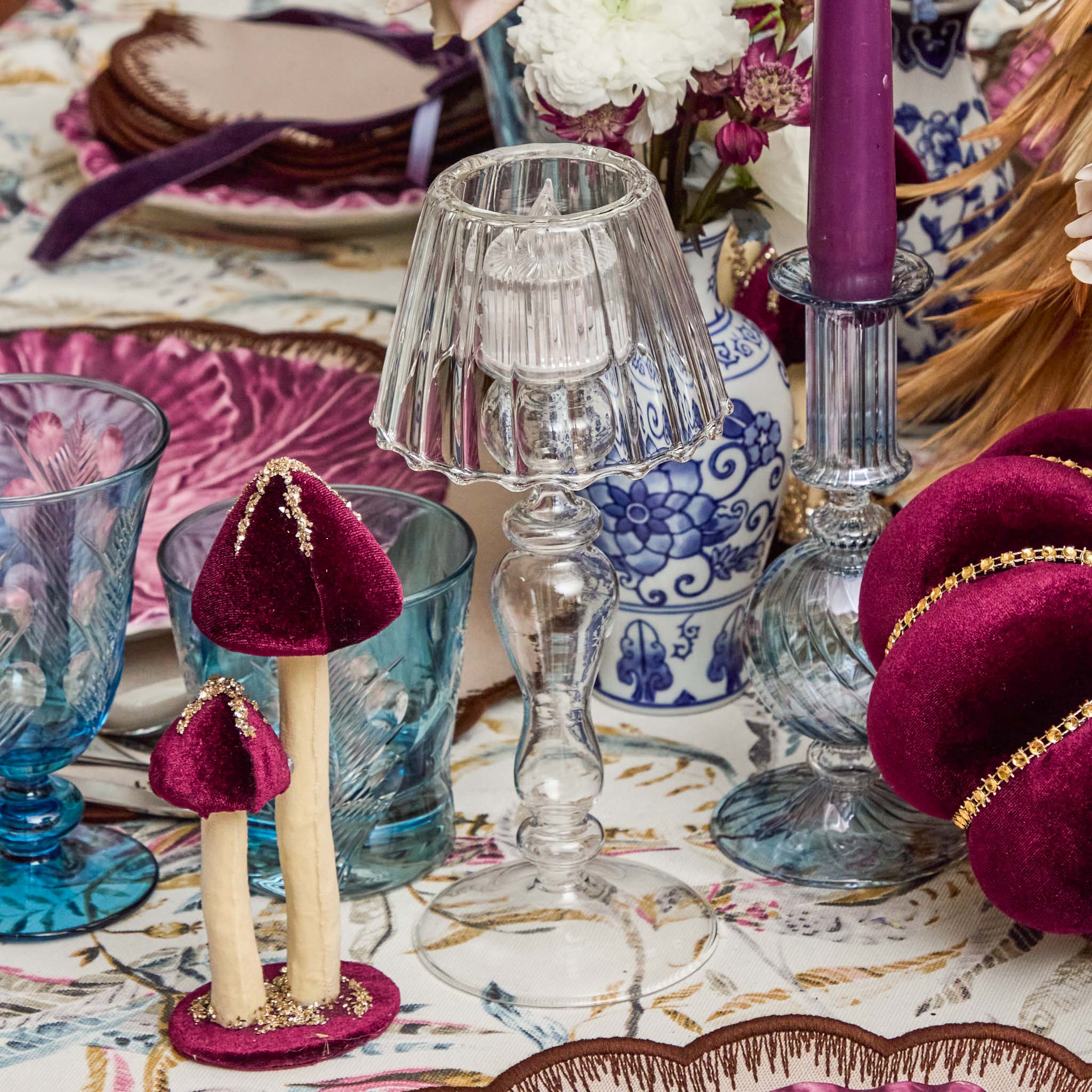 Glass Lantern Tea Light Holder (Pair) - 24cm - Image 14