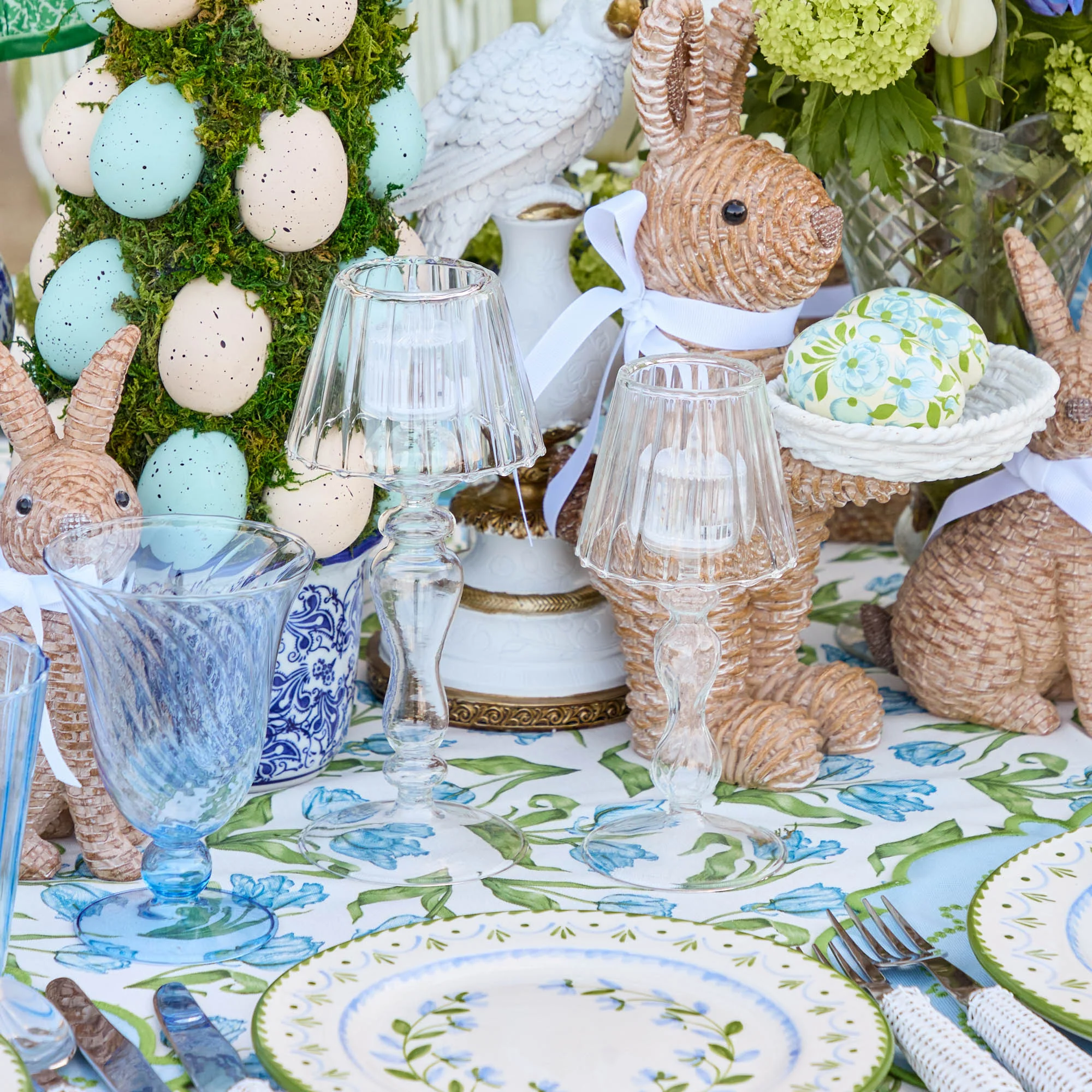 Glass Lantern Tea Light Holder (Pair) - 24cm - Image 21