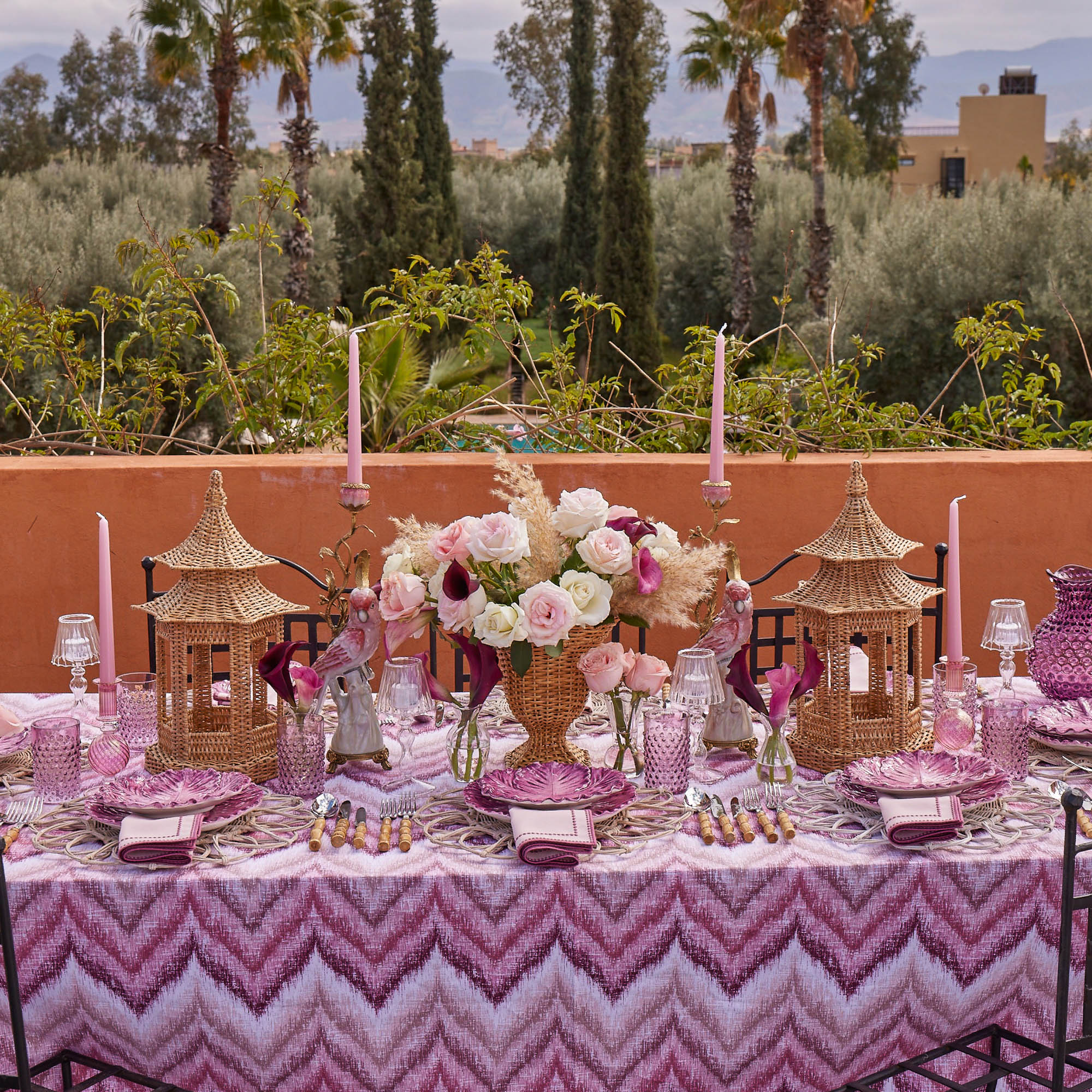 Glass Lantern Tea Light Holder (Pair) - 24cm - Image 30